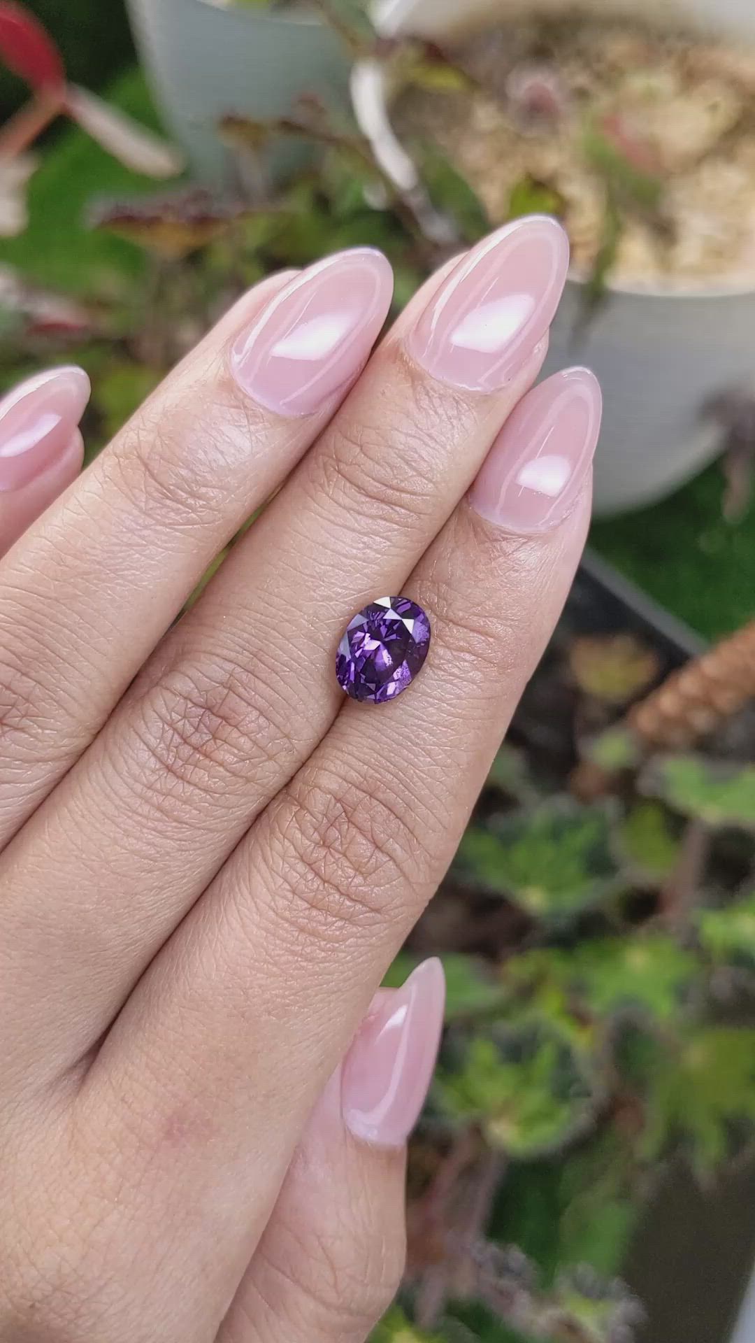 2.95 Ct. Purple Spinel from Ceylon (Sri Lanka) Size Video