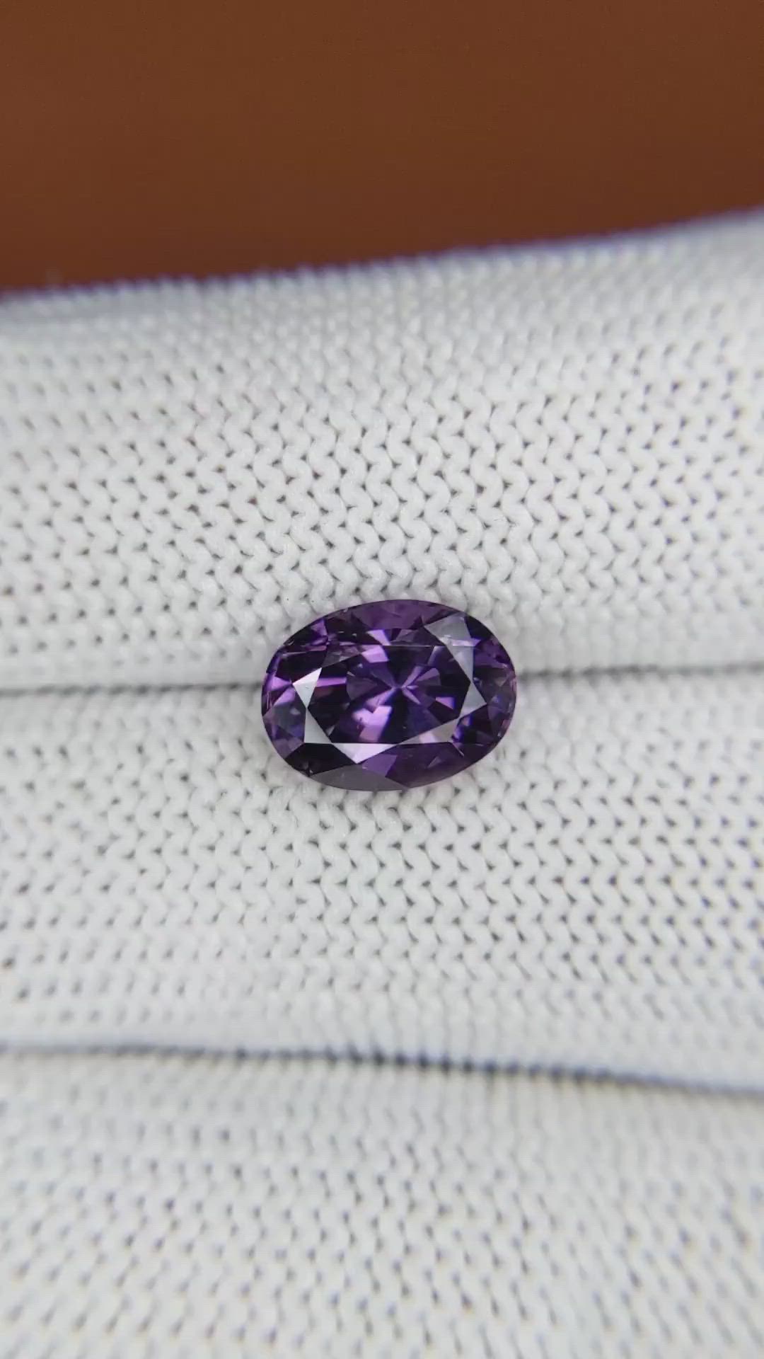 2.95 Ct. Purple Spinel from Ceylon (Sri Lanka) Size Video
