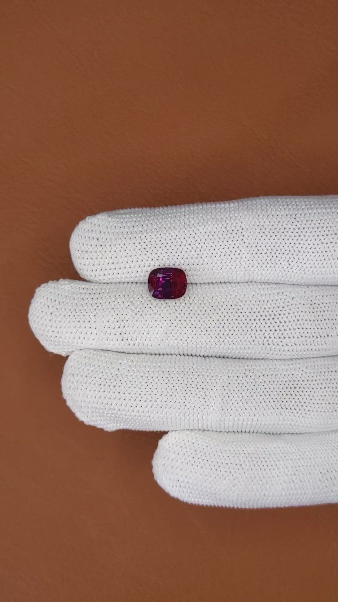 2.18 Ct. Purplish Pink Rhodolite Garnet from Ceylon (Sri Lanka) Size Video