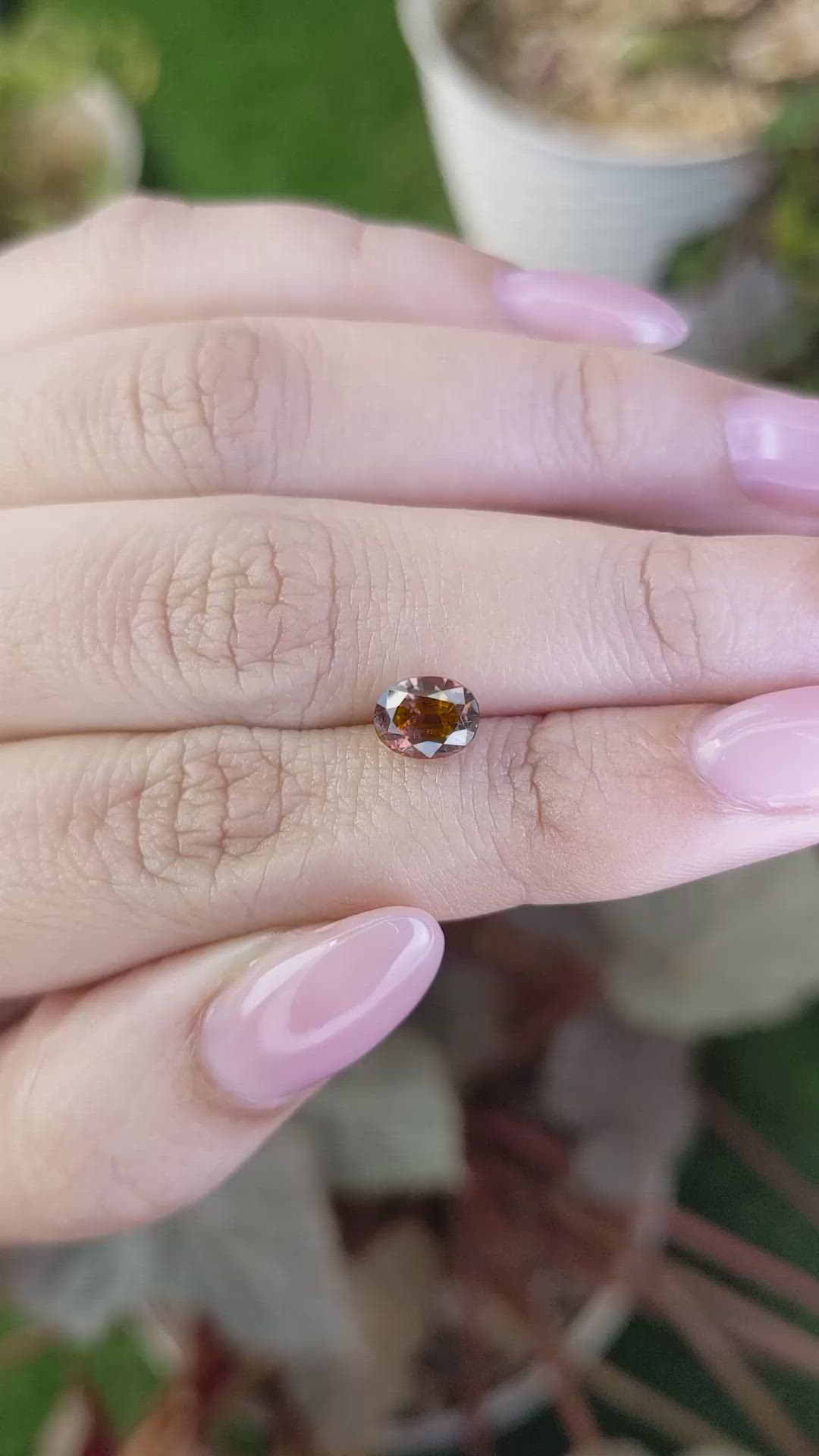 1.95 Ct. Brown Zircon from Ceylon (Sri Lanka) Size Video
