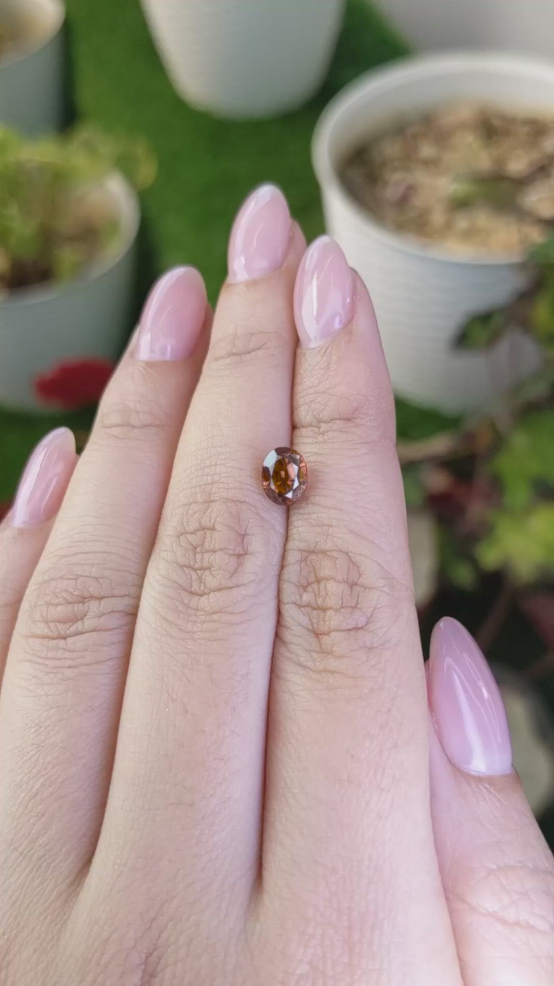 1.95 Ct. Brown Zircon from Ceylon (Sri Lanka) Size Video