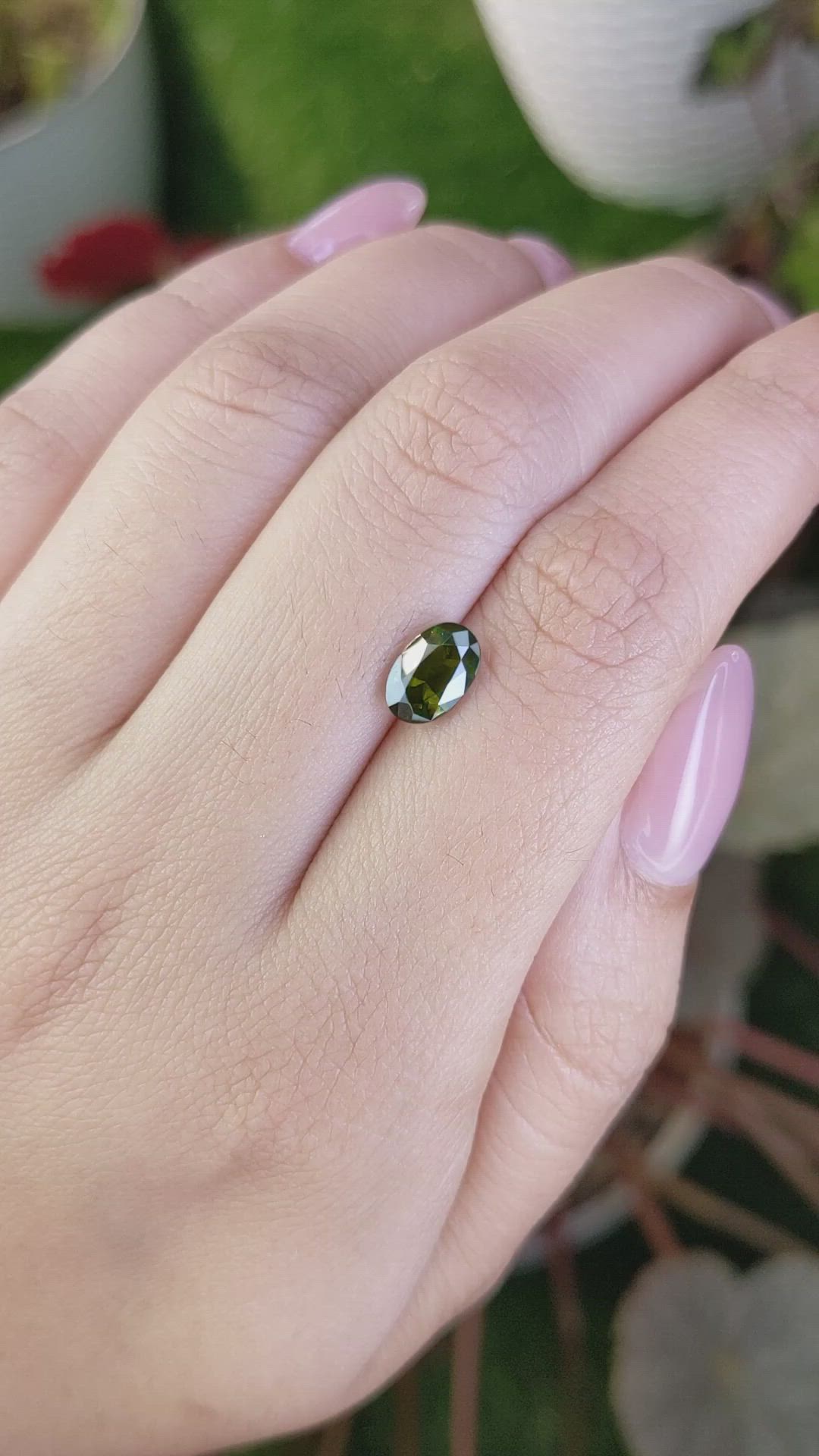 1.50 Ct. Yellowish Green Zircon from Ceylon (Sri Lanka) Size Video
