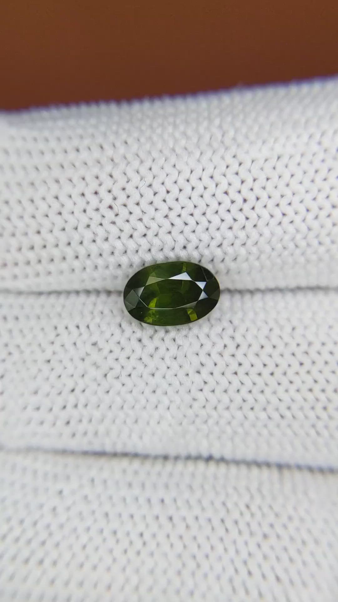 1.50 Ct. Yellowish Green Zircon from Ceylon (Sri Lanka) Size Video