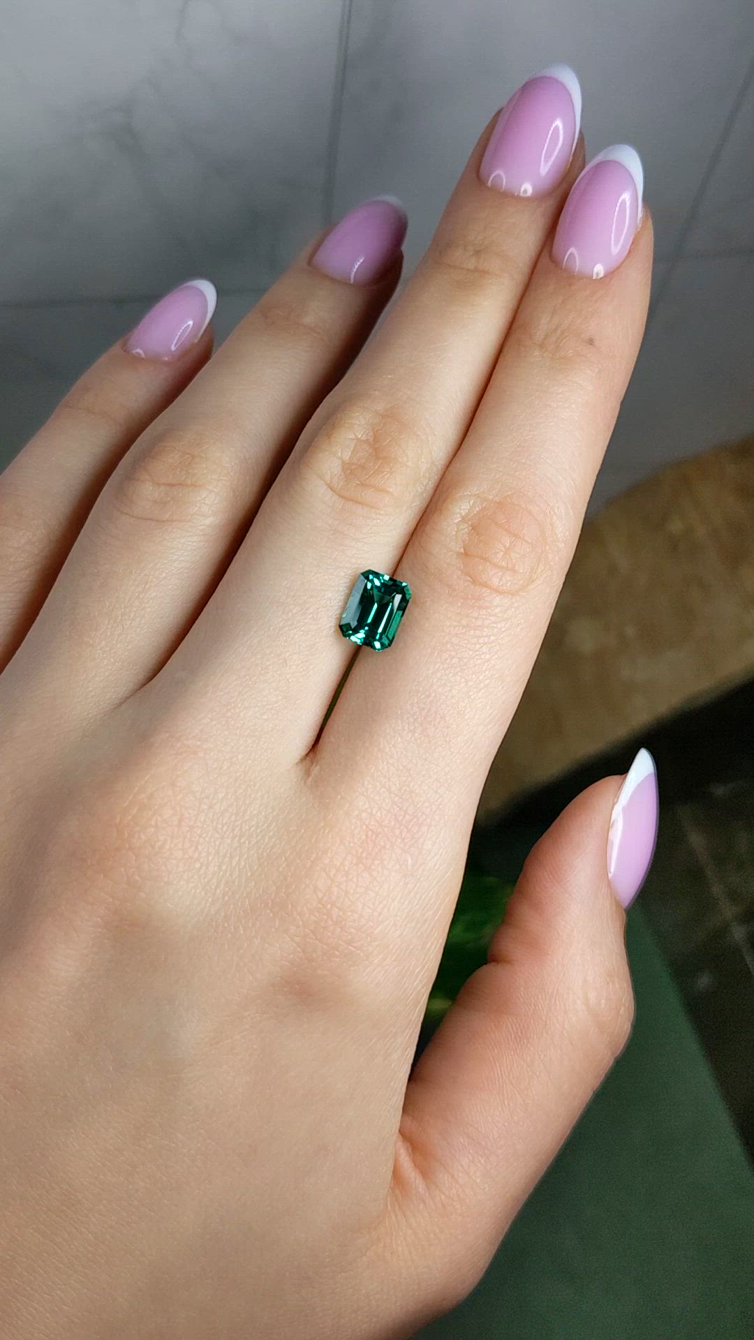 2.24 Ct. Bluish Green Tourmaline from Brazil Size Video