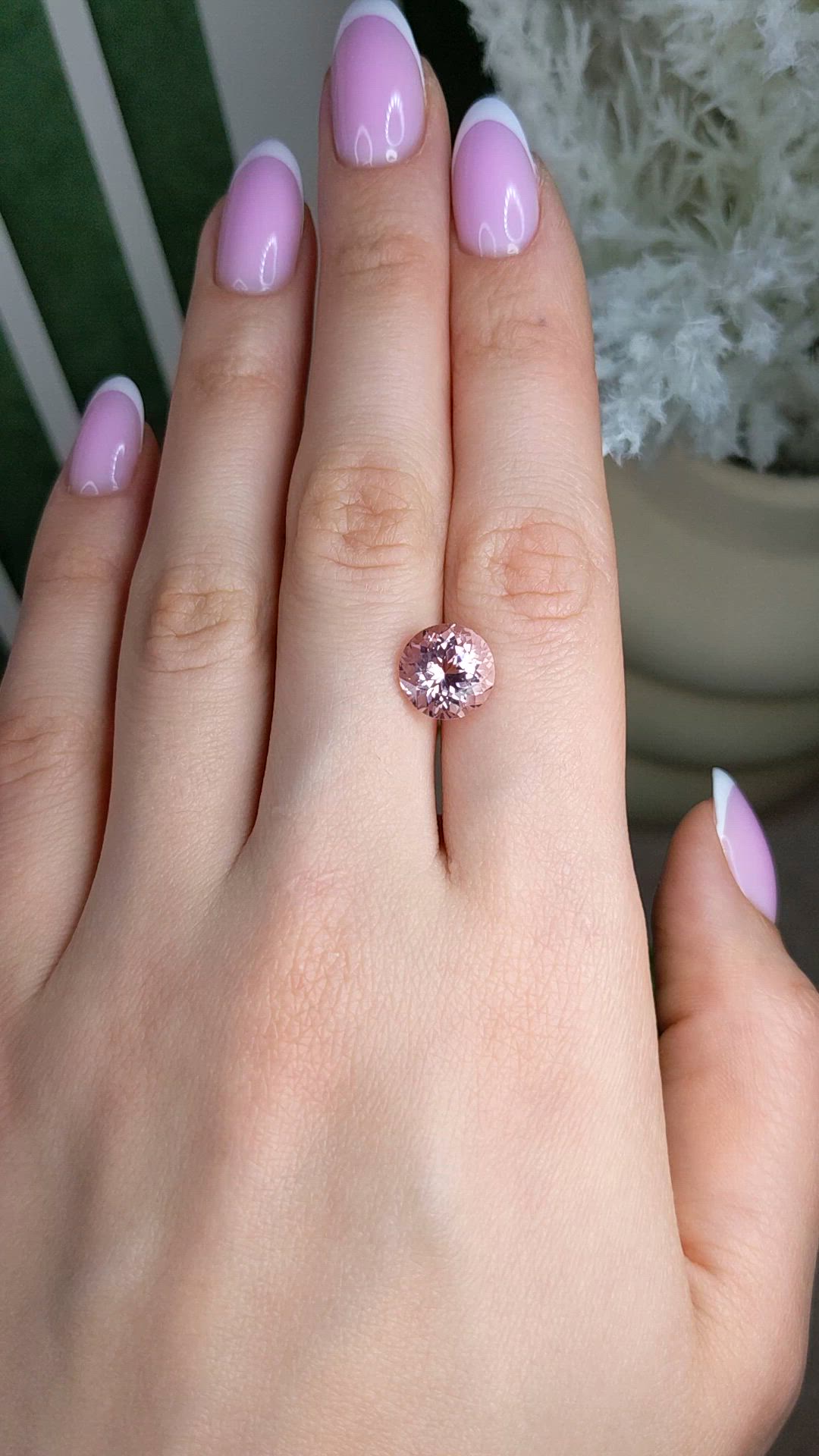 3.82 Ct. Pink Morganite from Brazil Size Video
