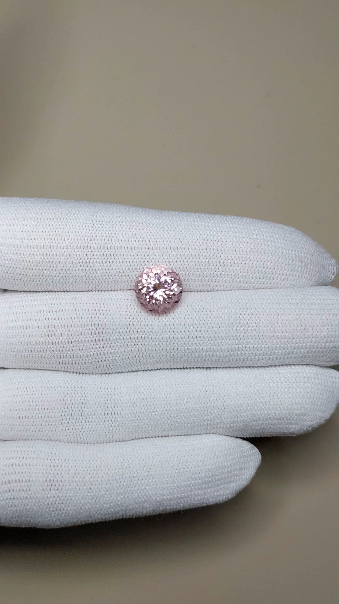3.82 Ct. Pink Morganite from Brazil Size Video