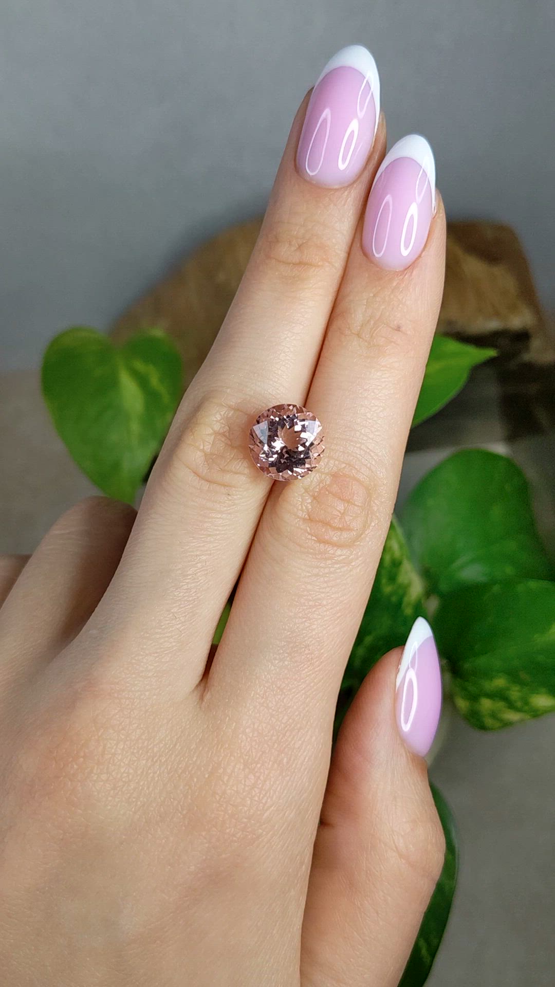 5.13 Ct. Pink Morganite from Brazil Size Video