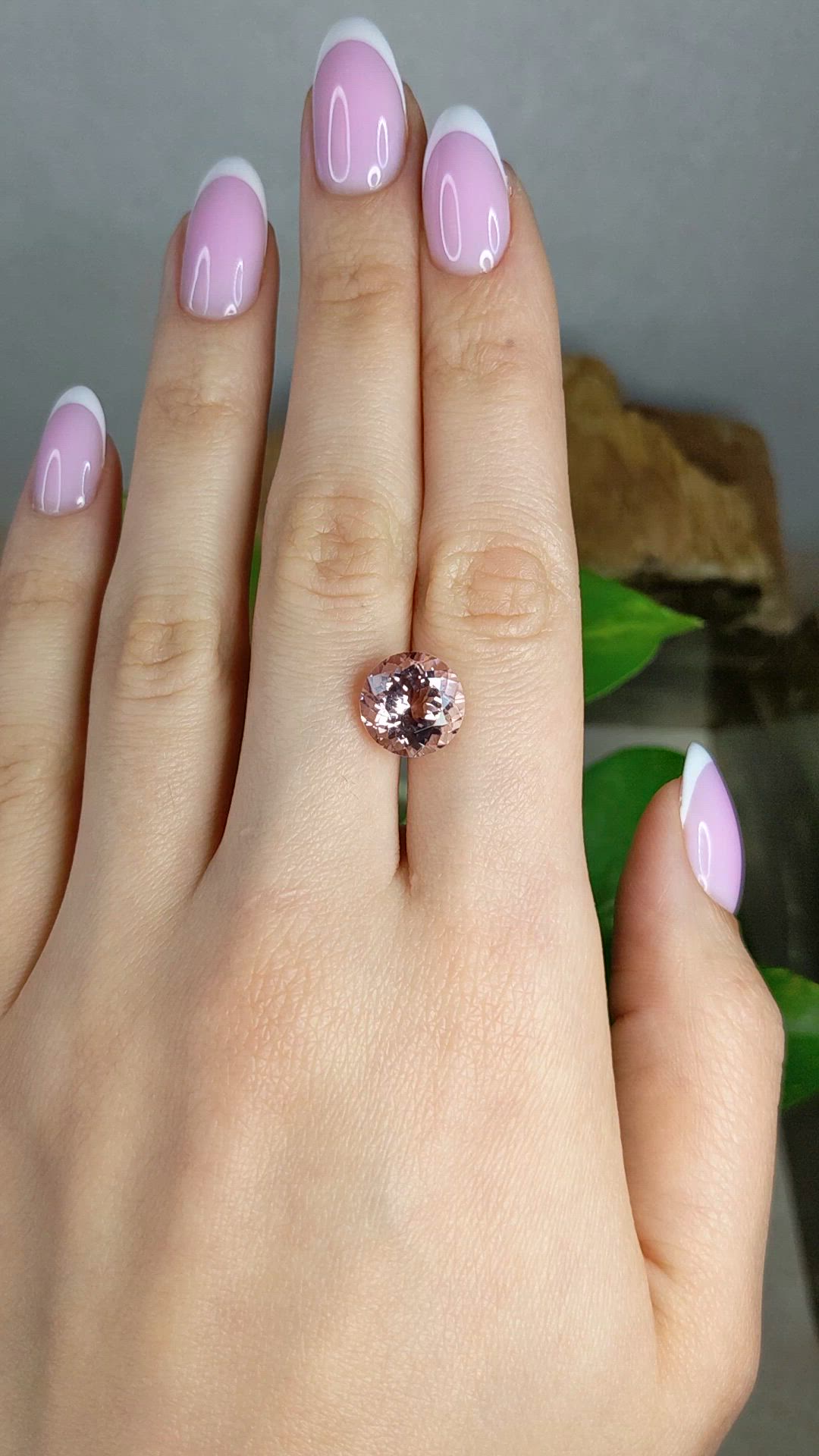 5.13 Ct. Pink Morganite from Brazil Size Video