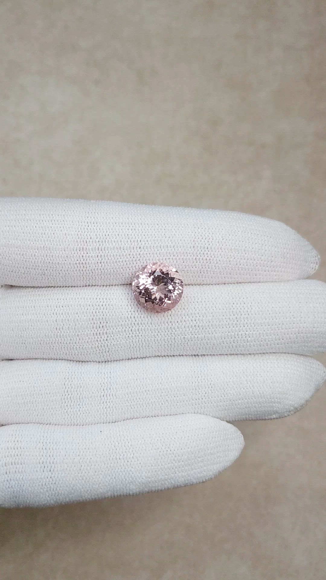 5.13 Ct. Pink Morganite from Brazil Size Video