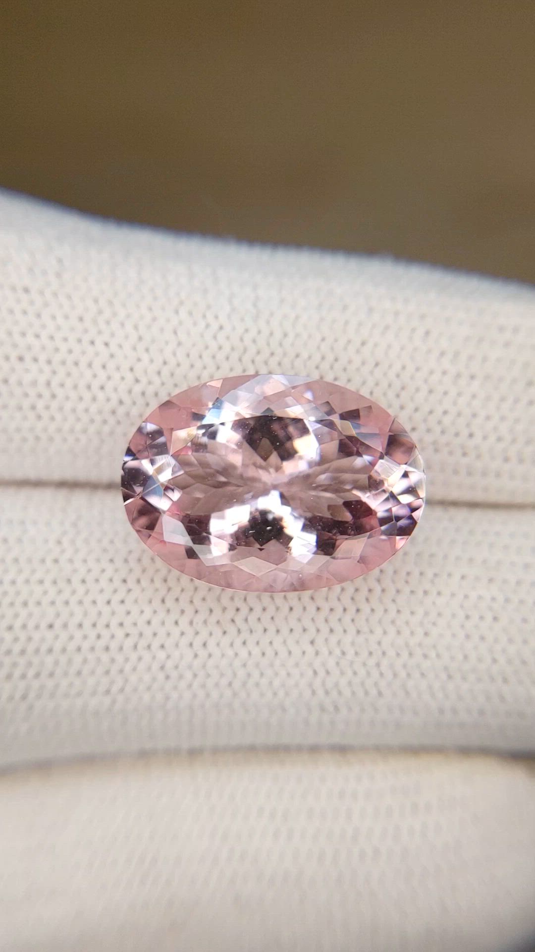 8.54 Ct. Pink Morganite from Brazil Size Video