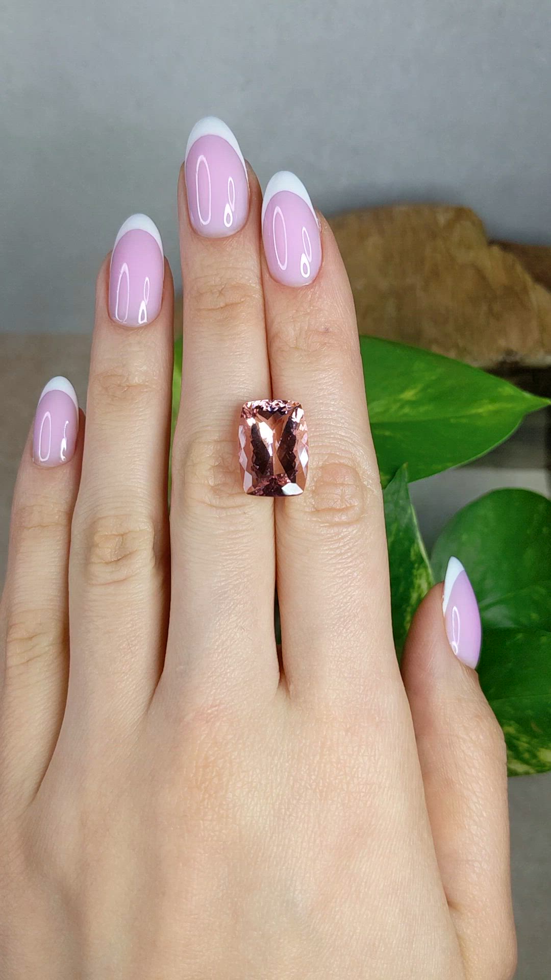 9.42 Ct. Pink Morganite from Brazil Size Video
