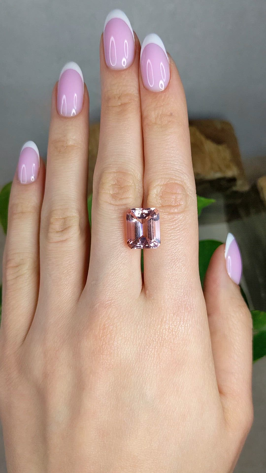 8.05 Ct. Pink Morganite from Brazil Size Video
