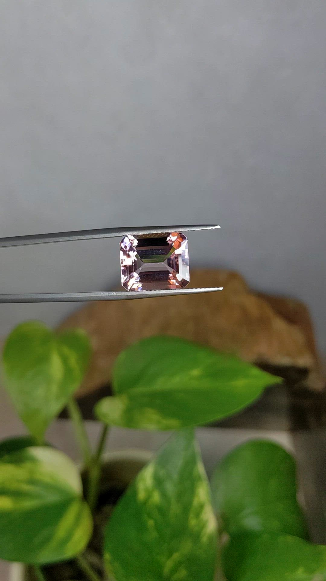 8.05 Ct. Pink Morganite from Brazil Size Video