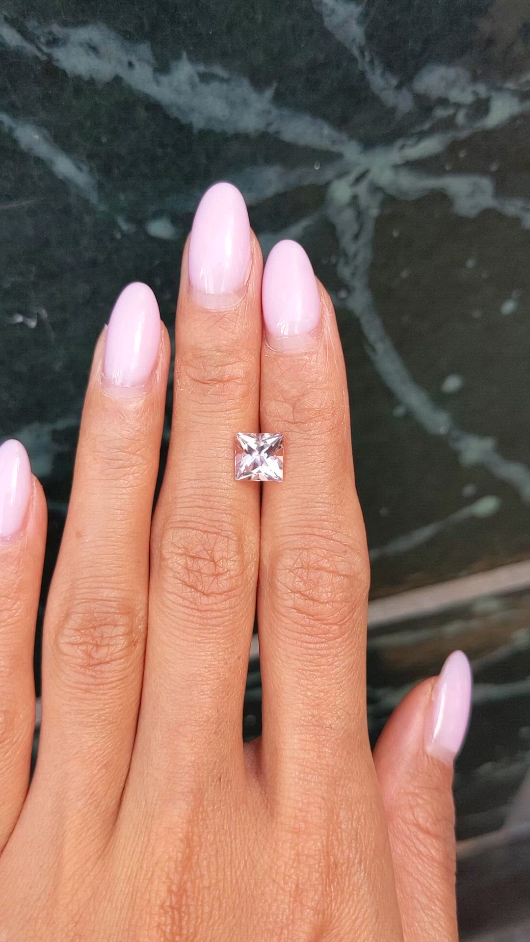 1.68 Ct. Pink Morganite from Brazil Size Video