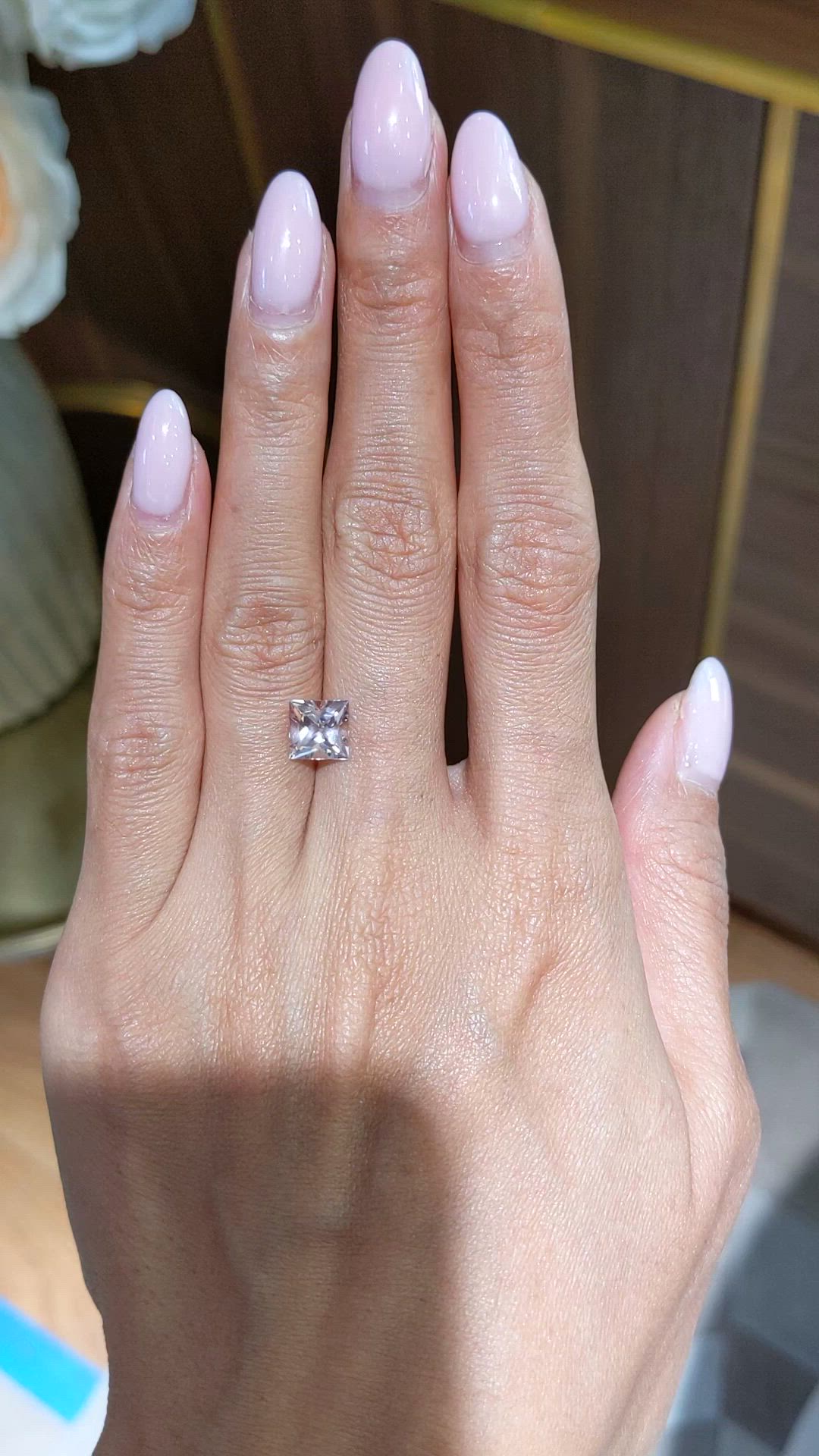 1.68 Ct. Pink Morganite from Brazil Size Video