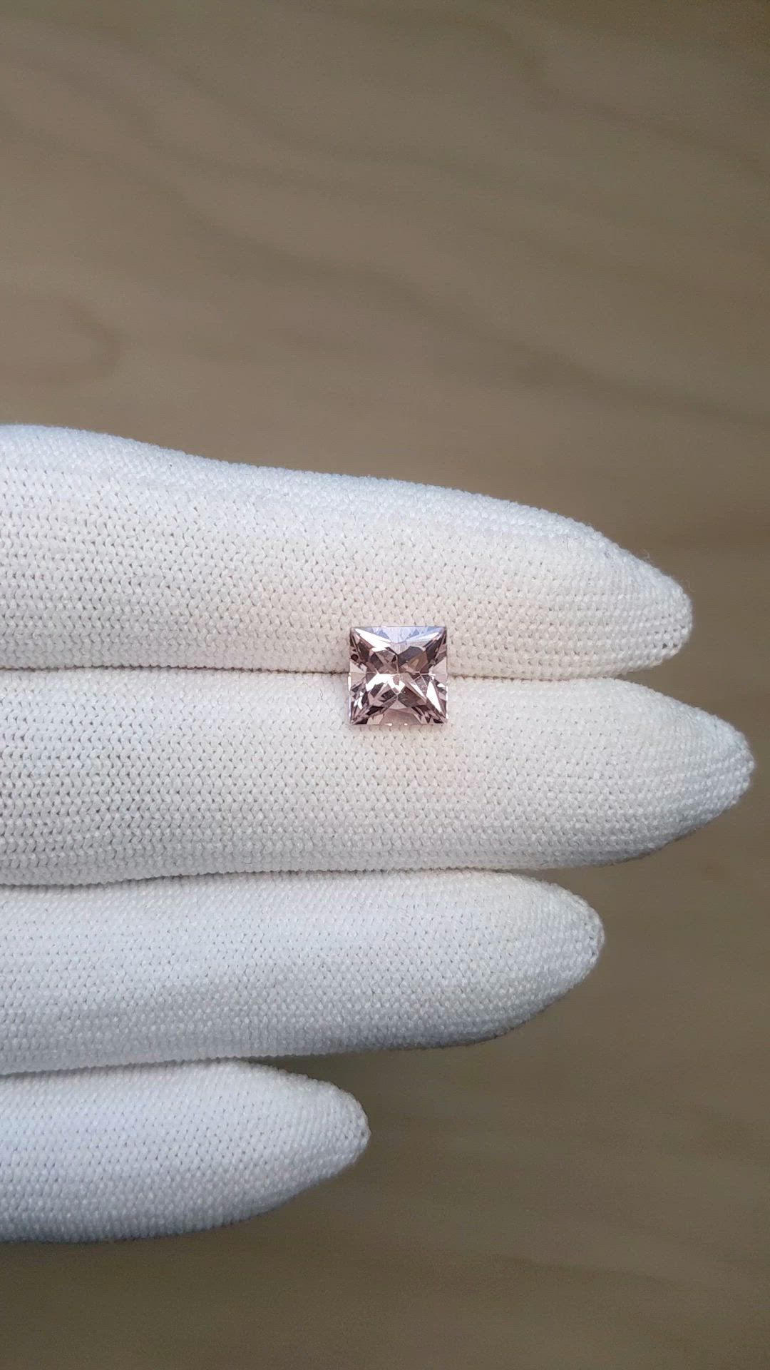 1.68 Ct. Pink Morganite from Brazil Size Video
