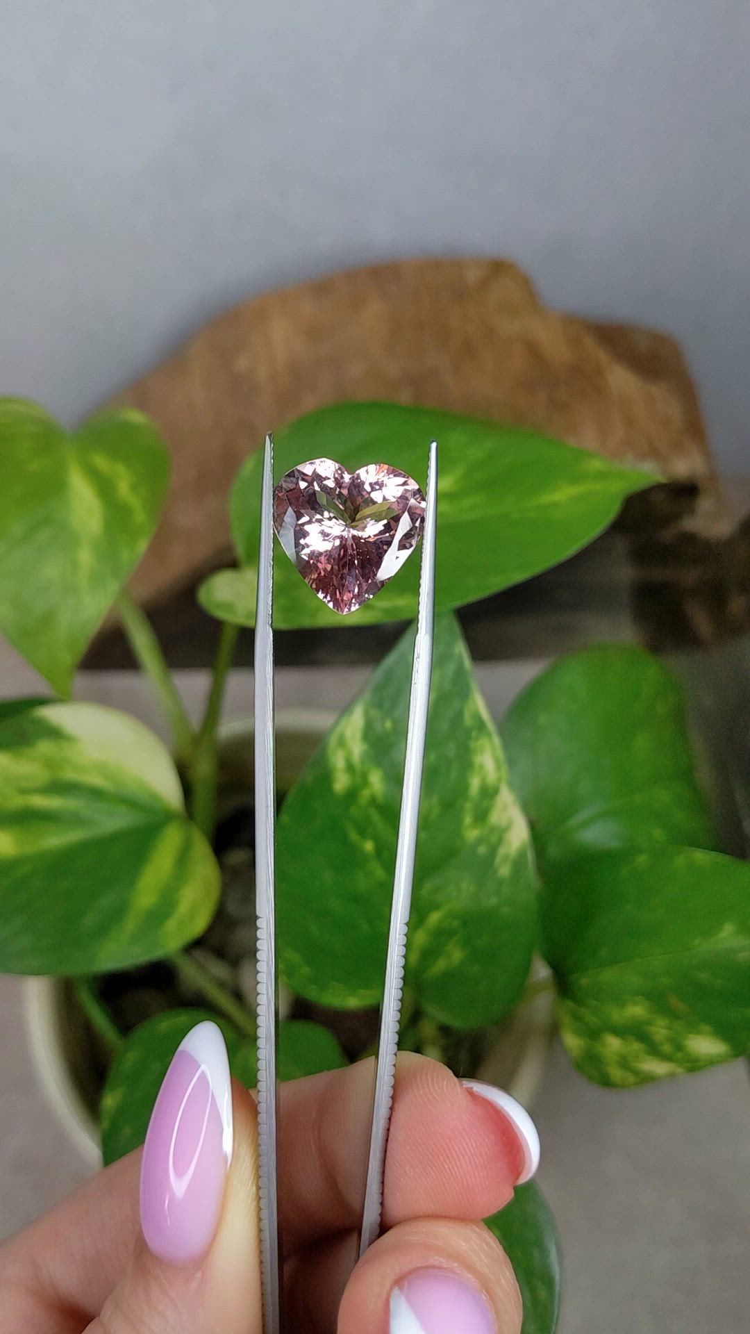 7.72 Ct. Pink Morganite from Brazil Size Video