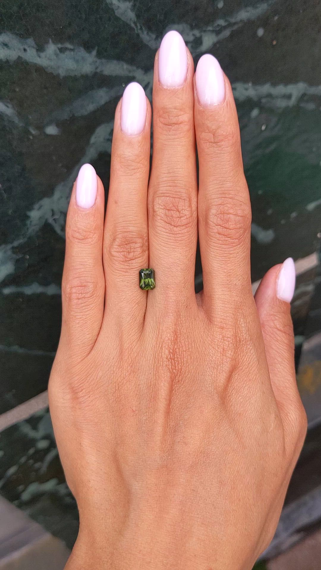 1.43 Ct. Green Zircon from Ceylon (Sri Lanka) Size Video