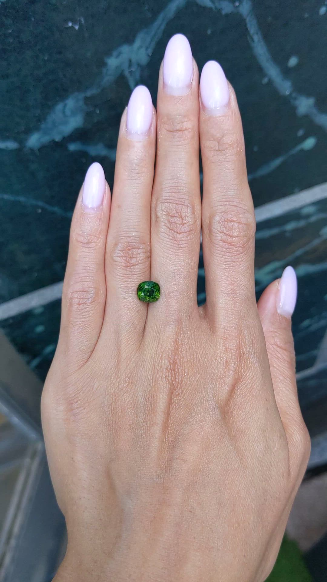 2.10 Ct. Green Zircon from Ceylon (Sri Lanka) Size Video
