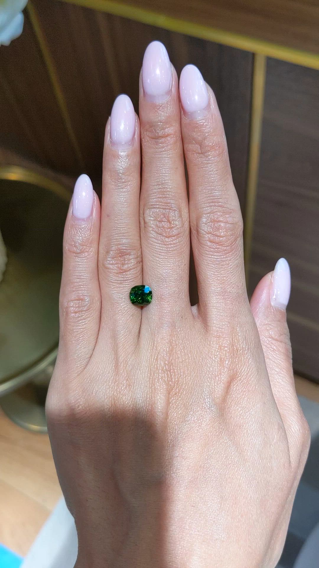 2.10 Ct. Green Zircon from Ceylon (Sri Lanka) Size Video