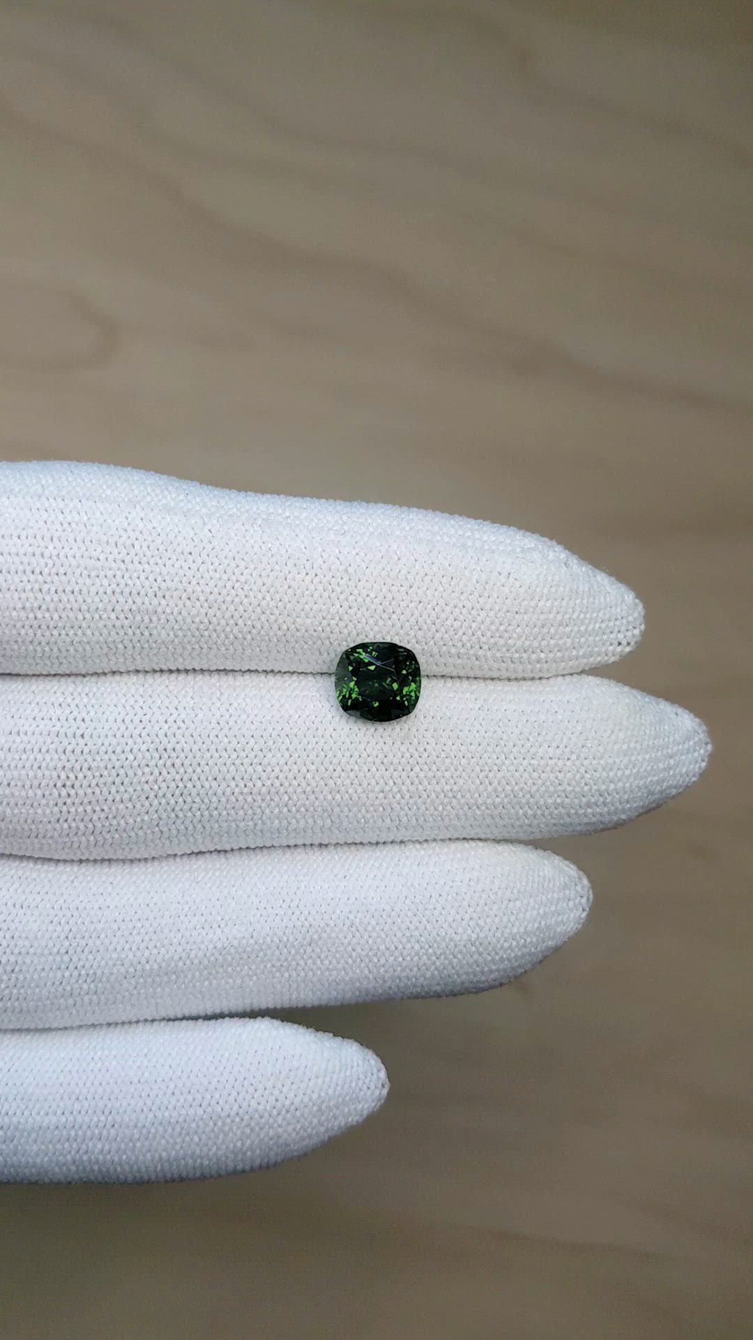 2.10 Ct. Green Zircon from Ceylon (Sri Lanka) Size Video
