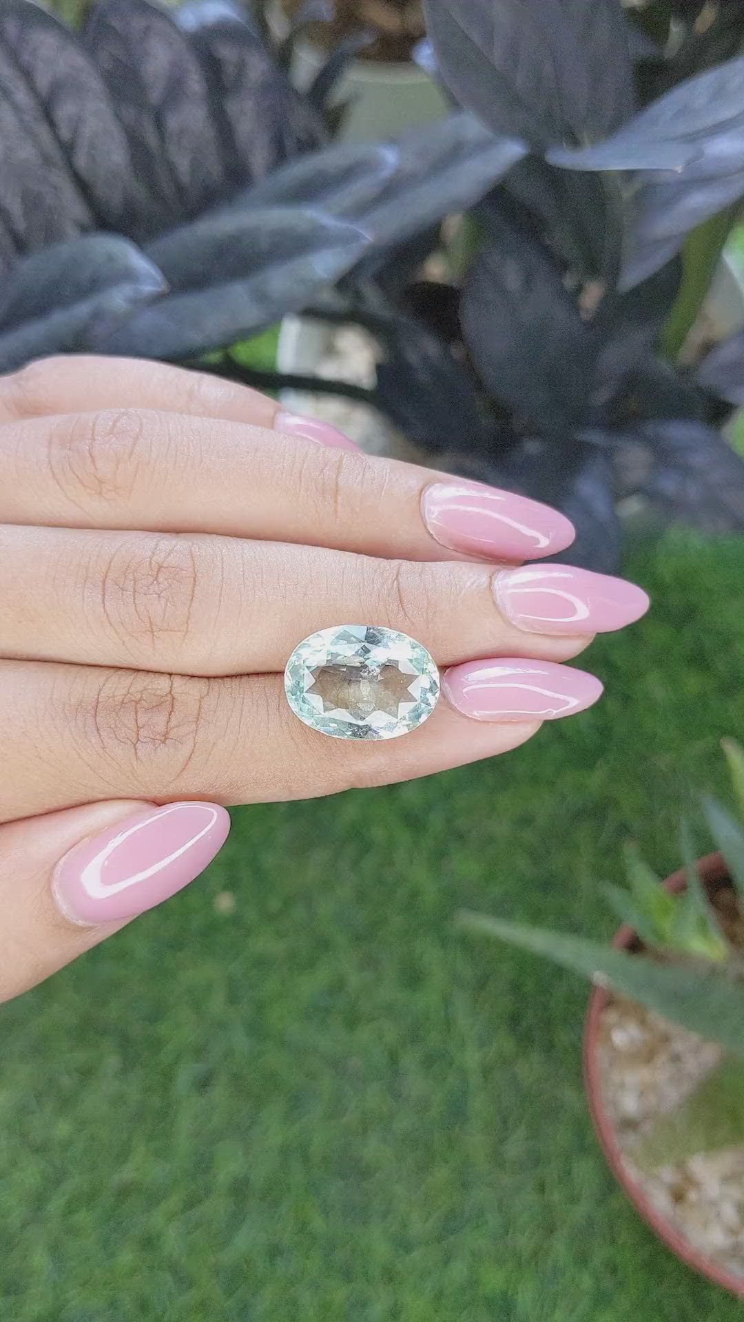 9.83 Ct. Green Beryl from Madagascar Size Video