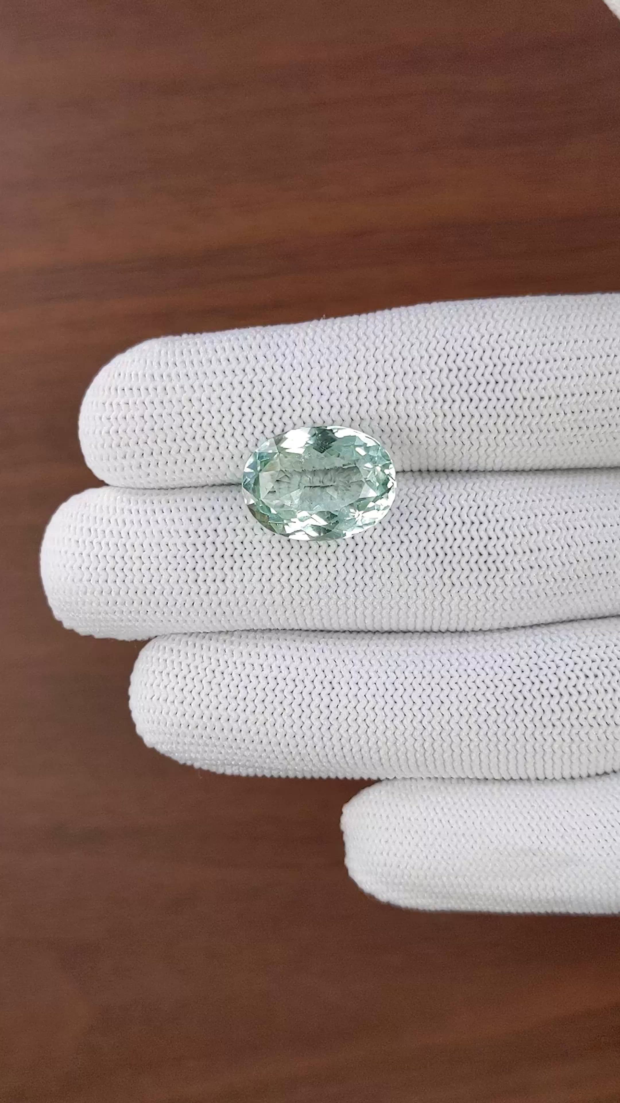 9.83 Ct. Green Beryl from Madagascar Size Video