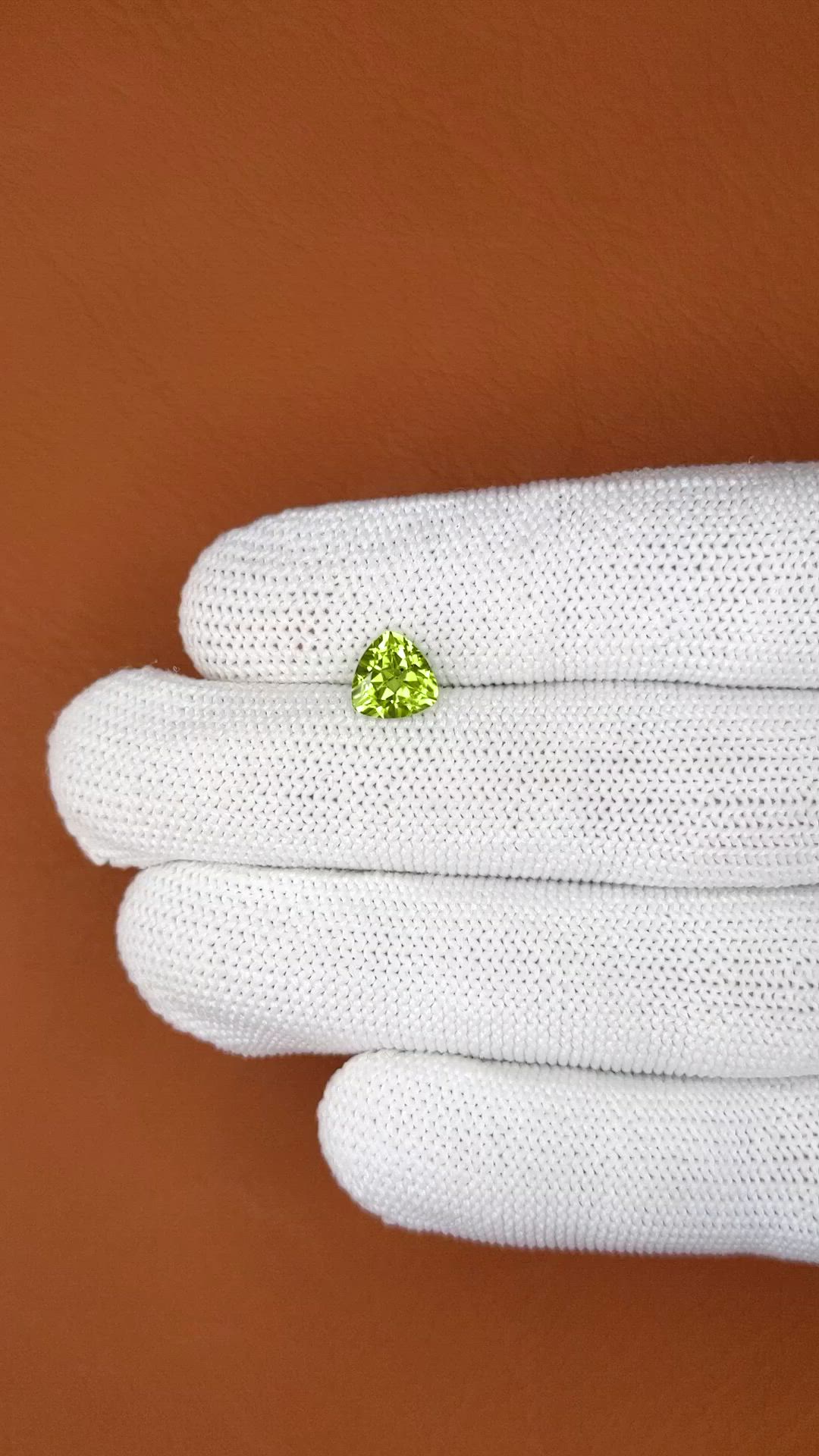 1.46 Ct. Yellowish Green Peridot from Pakistan Size Video