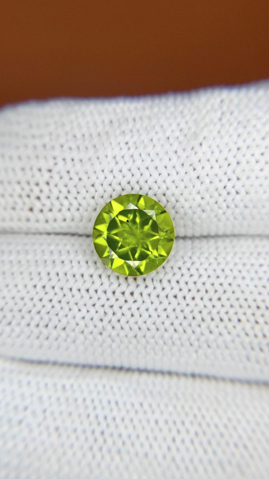 3.01 Ct. Yellowish Green Peridot from Pakistan Size Video