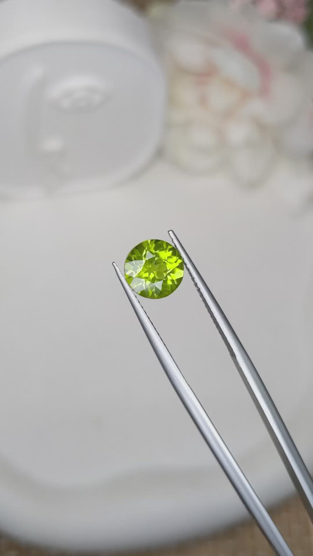 2.62 Ct. Yellowish Green Peridot from Pakistan Size Video