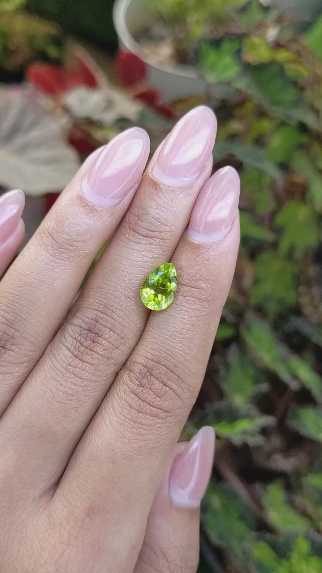 2.44 Ct. Yellowish Green Peridot from Pakistan Size Video