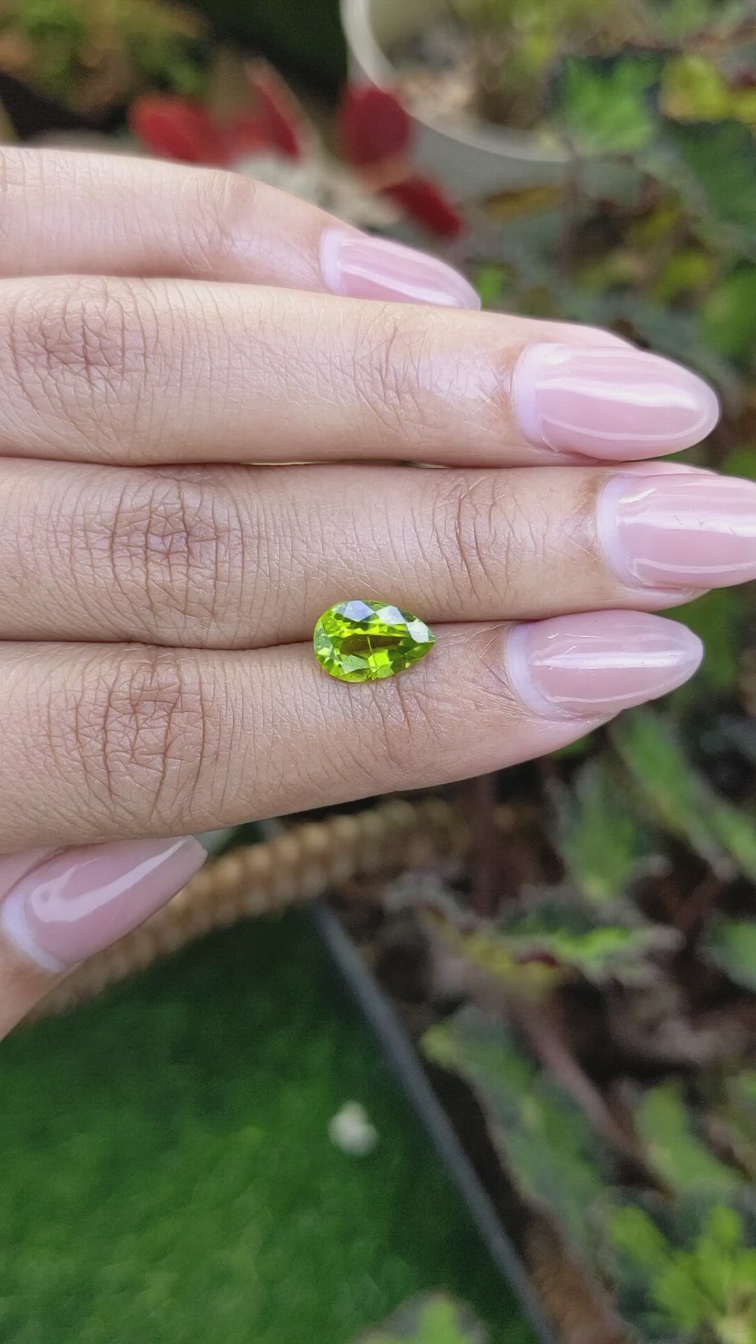 2.44 Ct. Yellowish Green Peridot from Pakistan Size Video