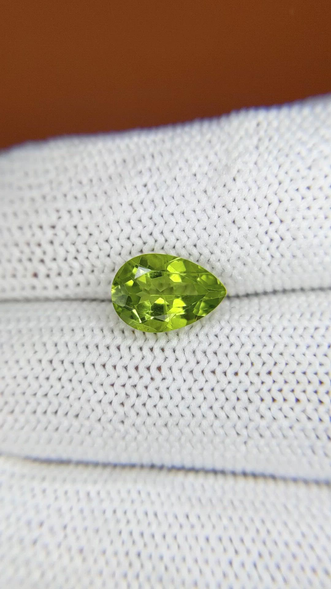 2.44 Ct. Yellowish Green Peridot from Pakistan Size Video