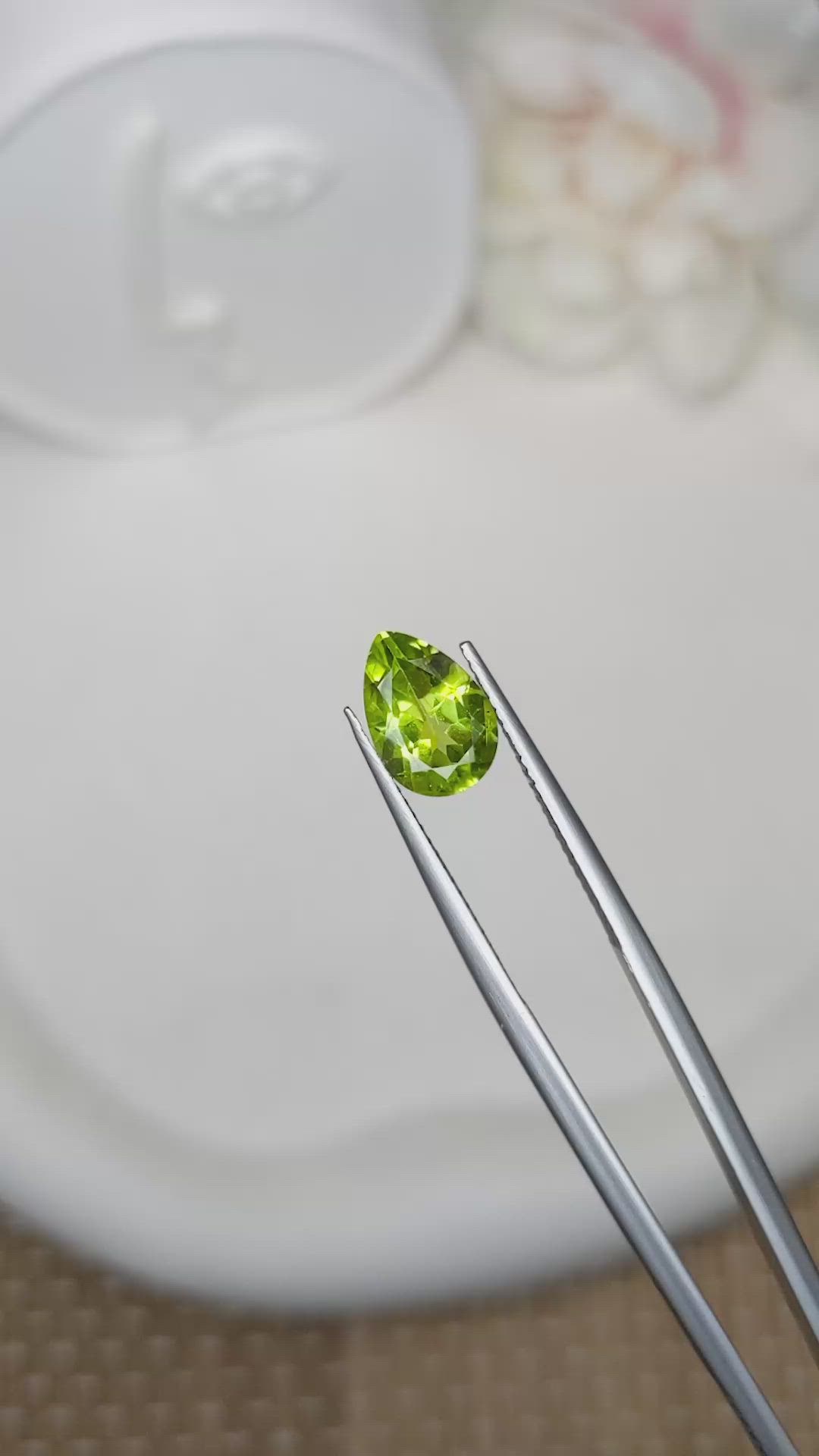 2.44 Ct. Yellowish Green Peridot from Pakistan Size Video
