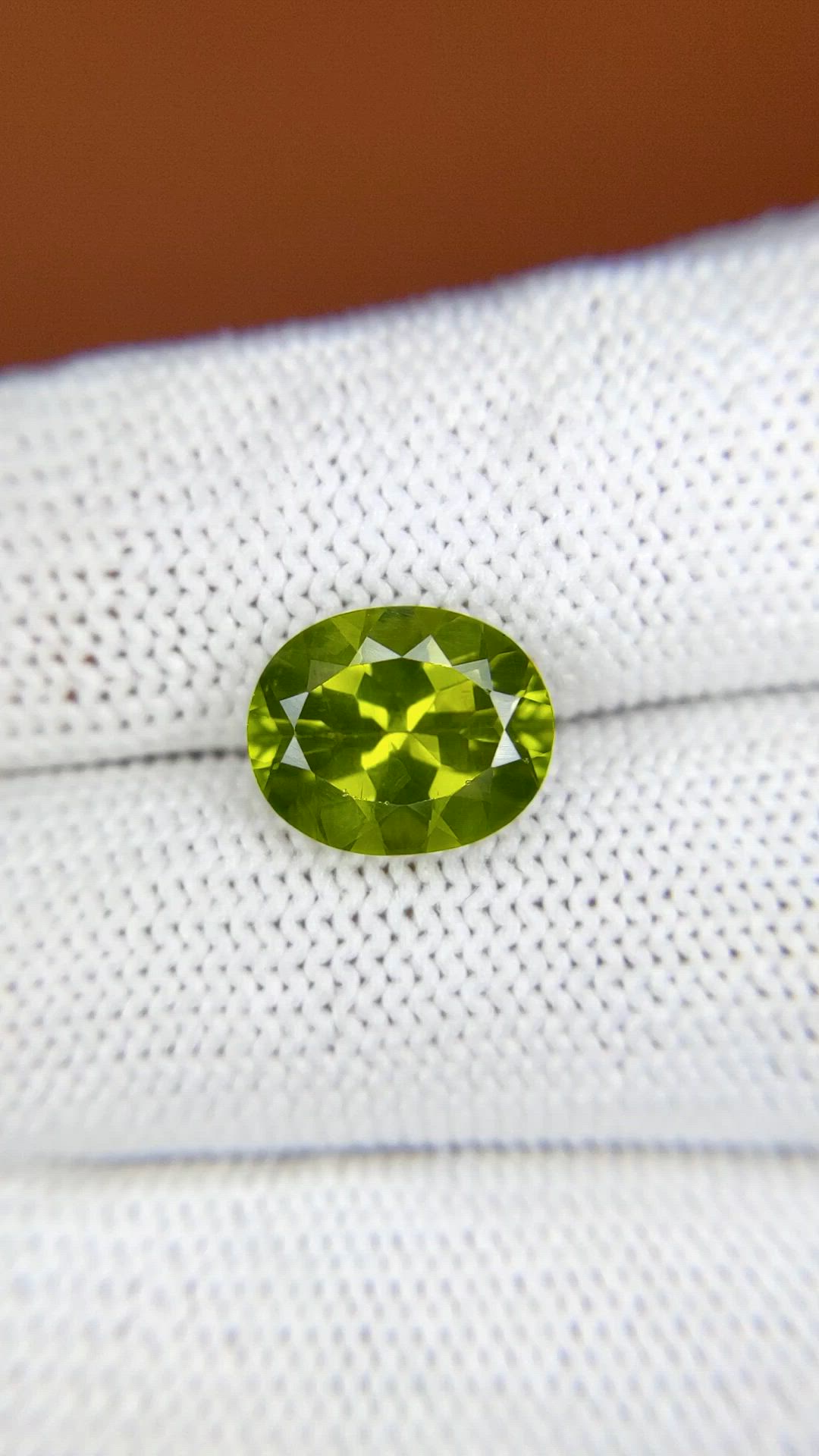 4.03 Ct. Yellowish Green Peridot from Pakistan Size Video