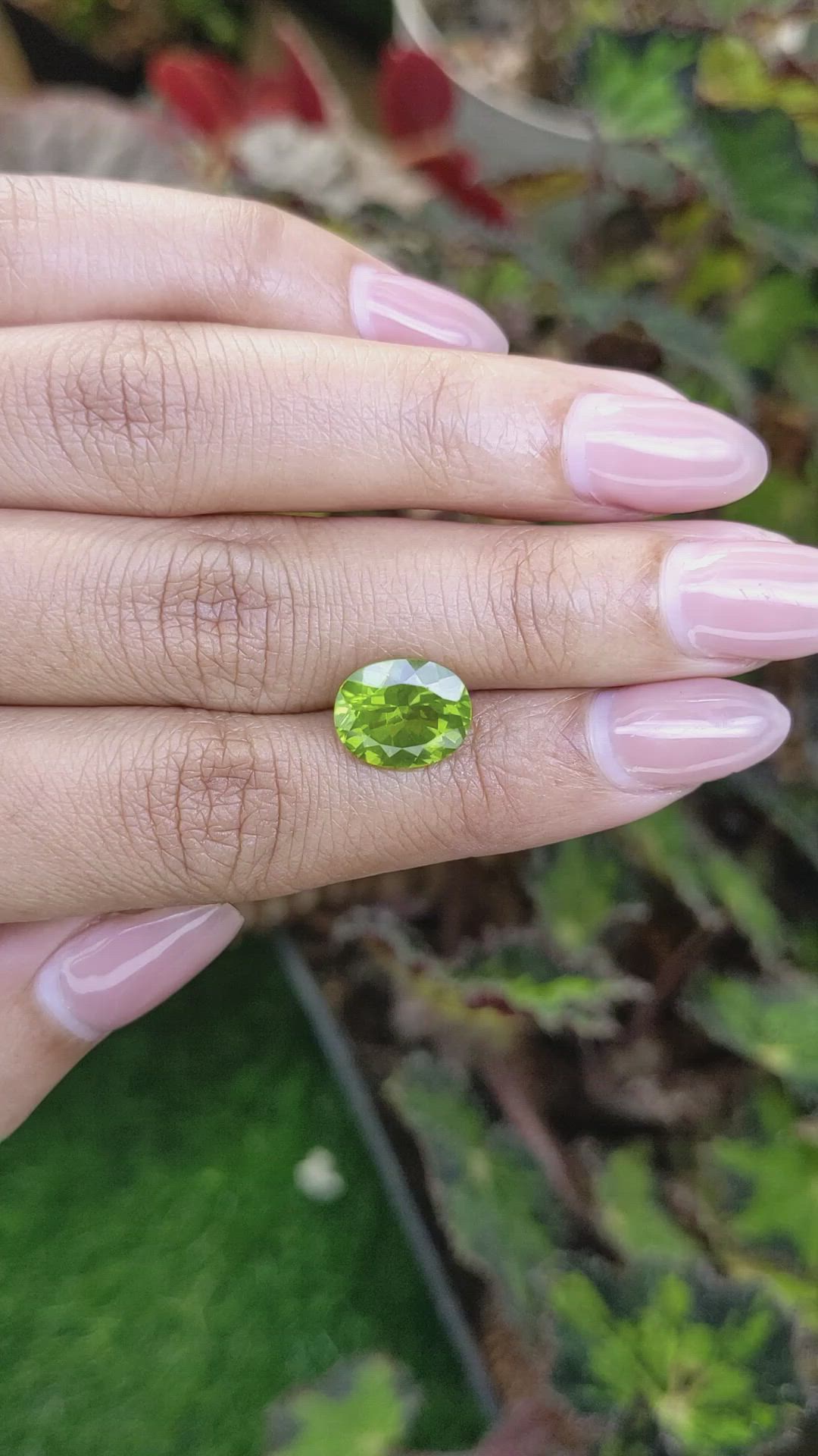 4.03 Ct. Yellowish Green Peridot from Pakistan Size Video