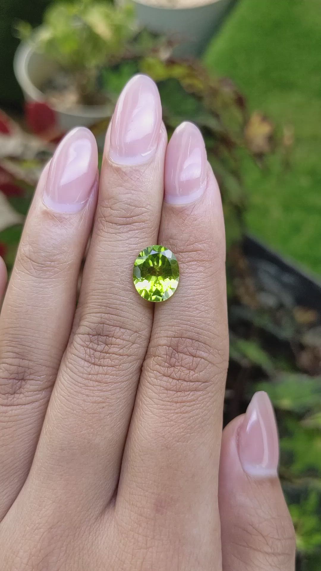 3.32 Ct. Yellowish Green Peridot from Pakistan Size Video