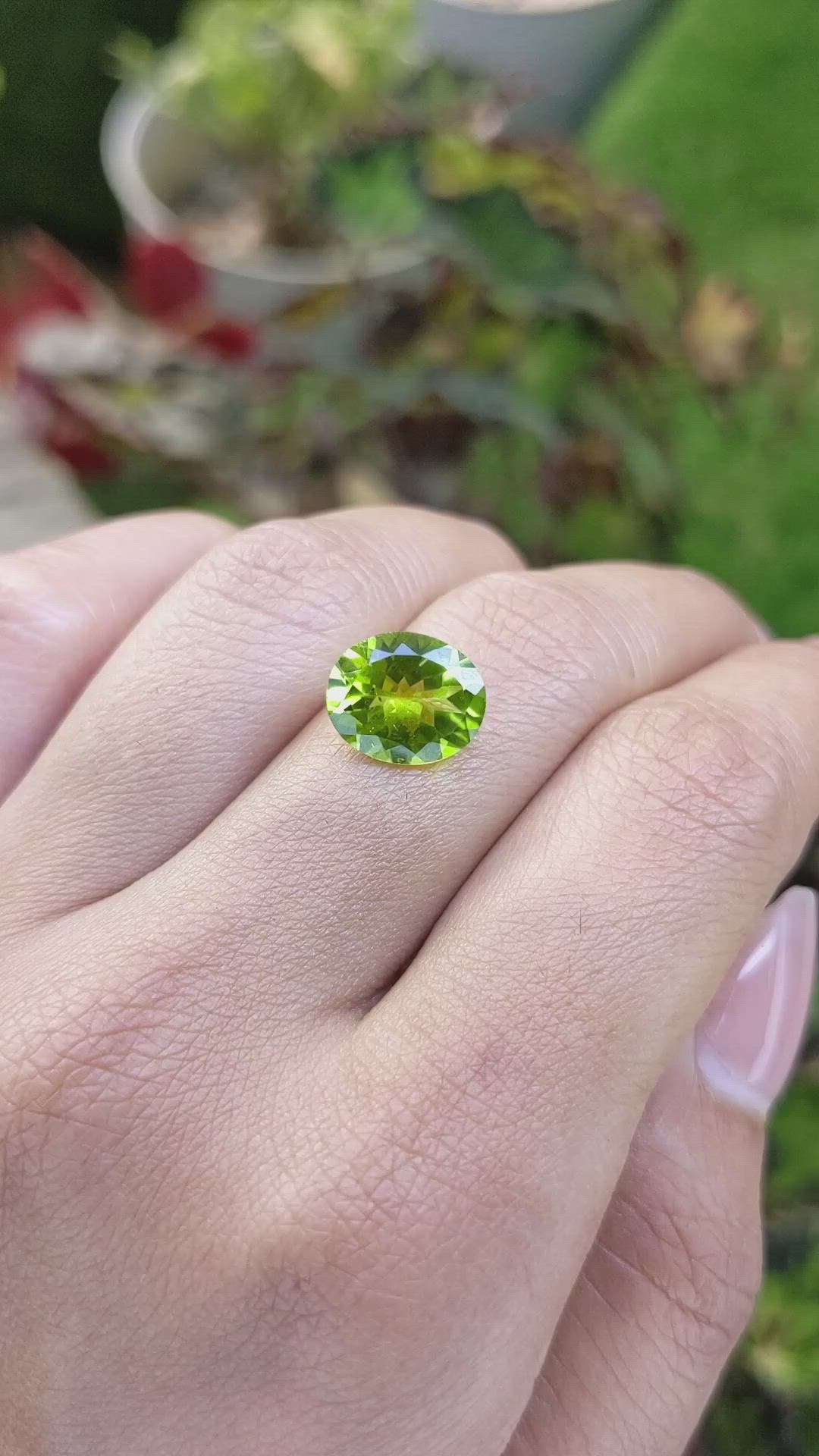 3.32 Ct. Yellowish Green Peridot from Pakistan Size Video