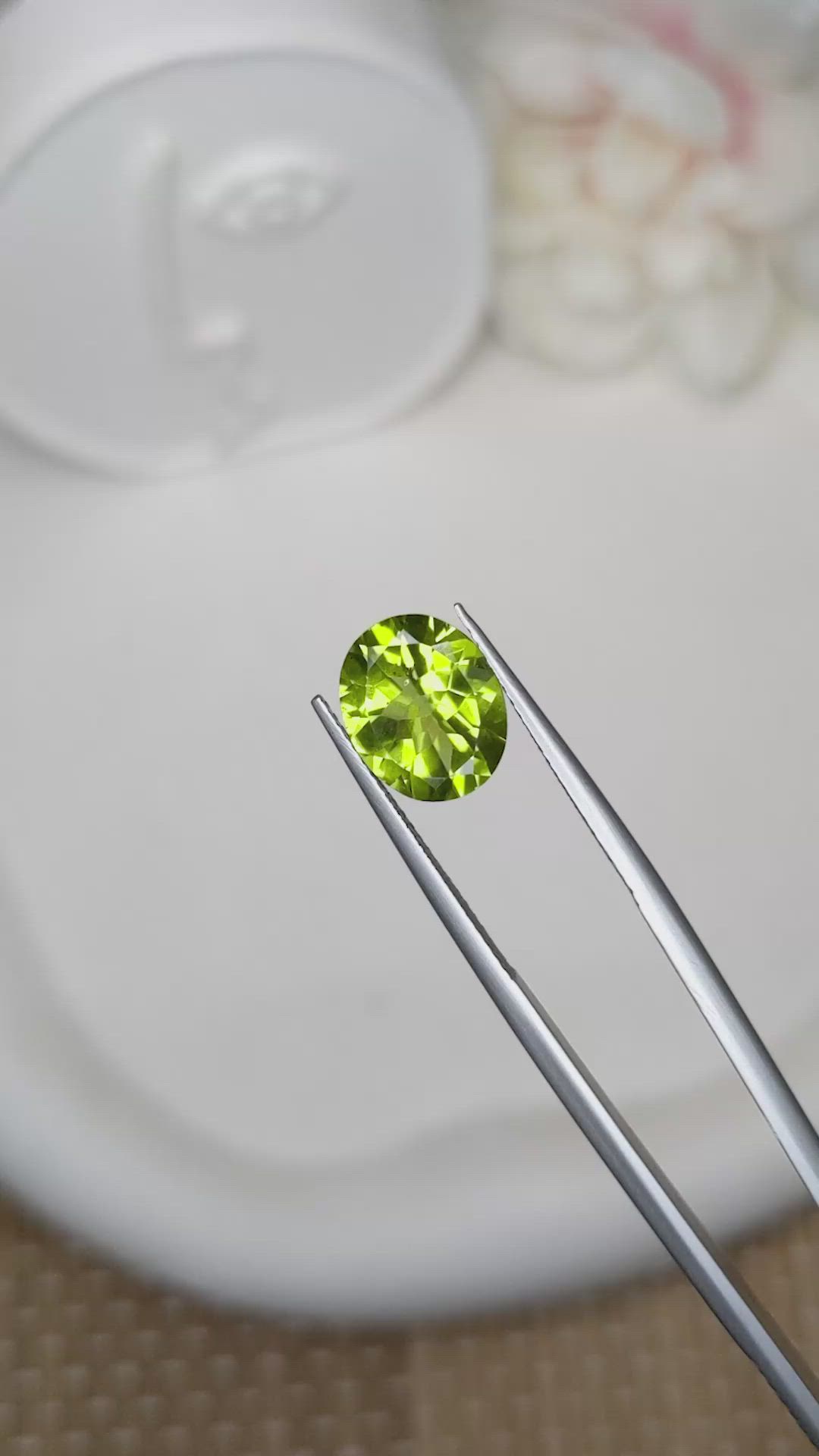 3.32 Ct. Yellowish Green Peridot from Pakistan Size Video