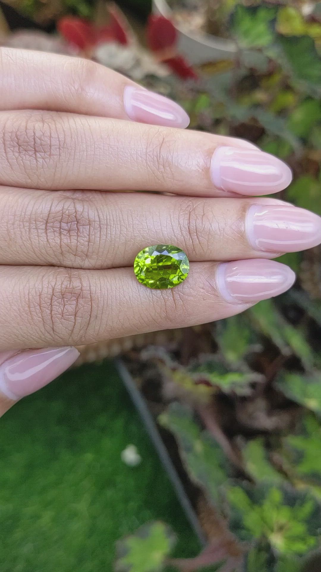 4.20 Ct. Yellowish Green Peridot from Pakistan Size Video
