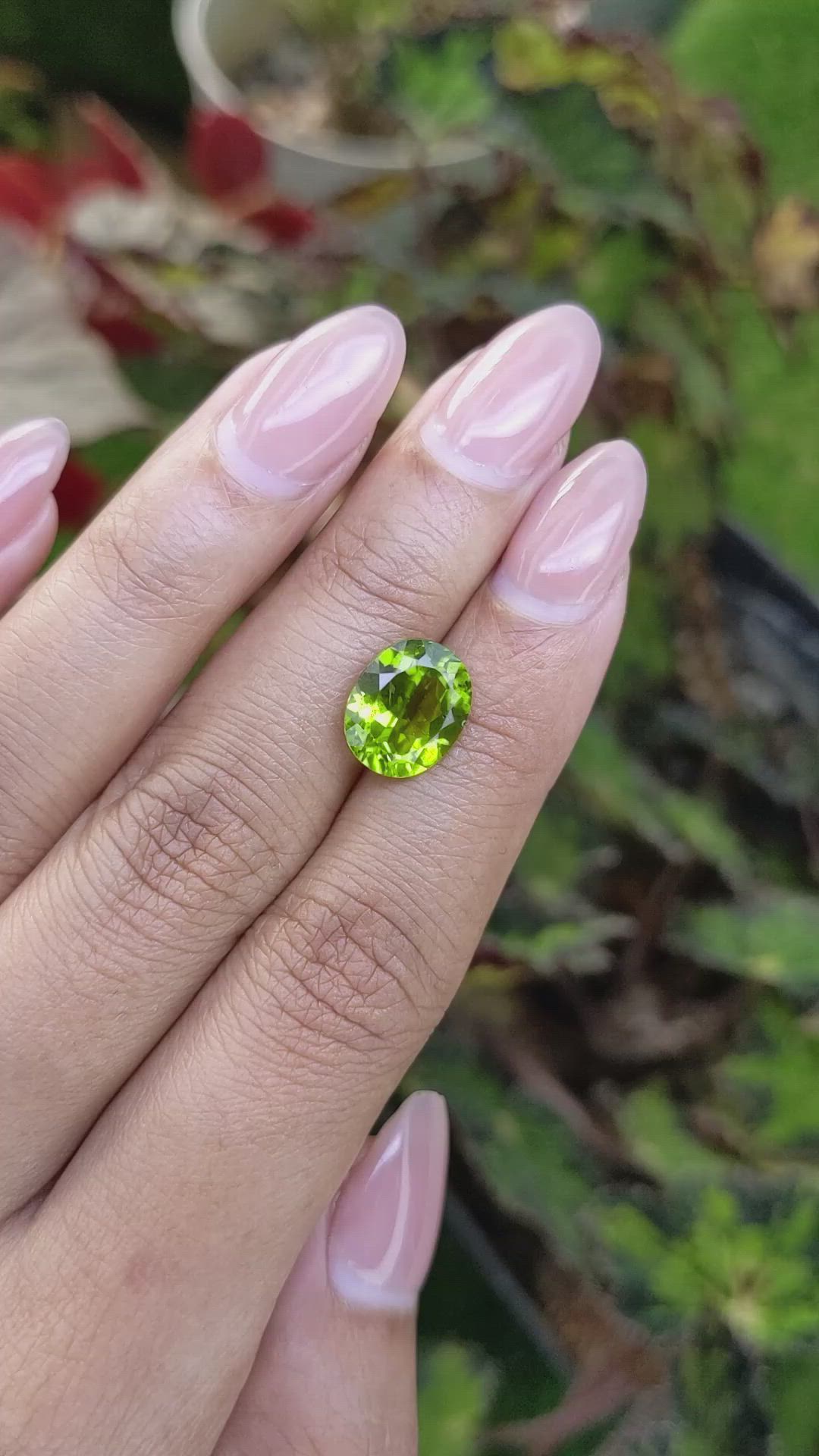 4.20 Ct. Yellowish Green Peridot from Pakistan Size Video