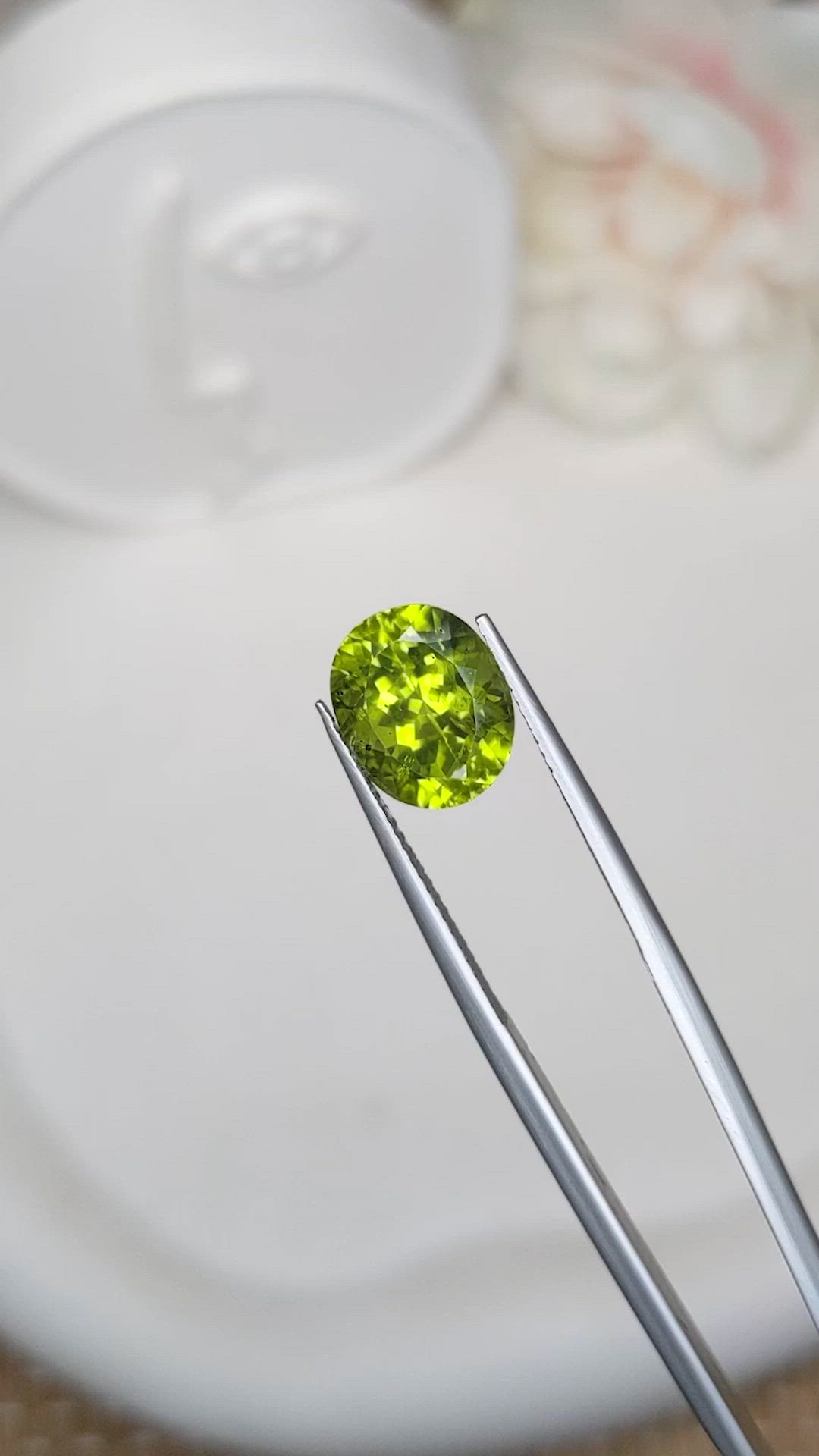 4.87 Ct. Yellowish Green Peridot from Pakistan Size Video