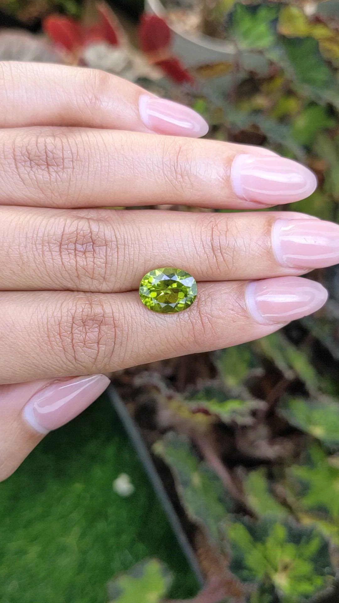 4.24 Ct. Yellowish Green Peridot from Pakistan Size Video