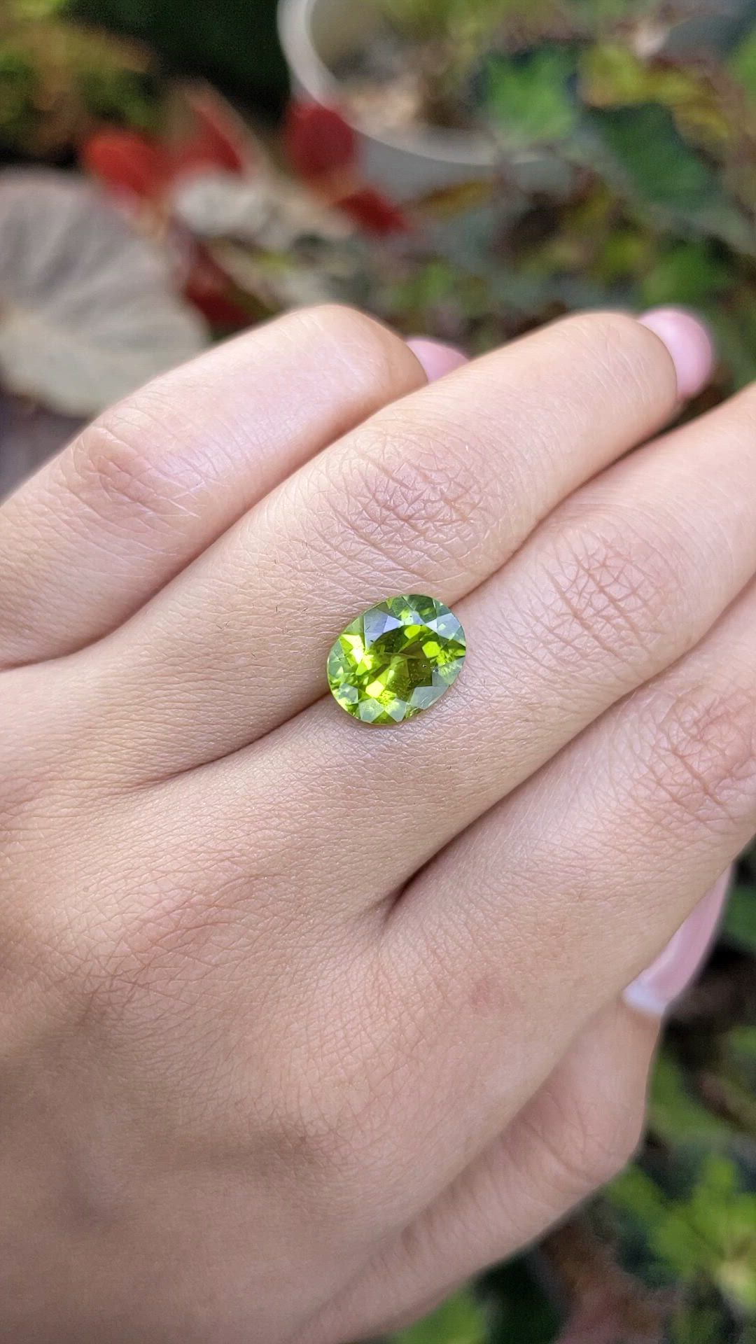 4.24 Ct. Yellowish Green Peridot from Pakistan Size Video