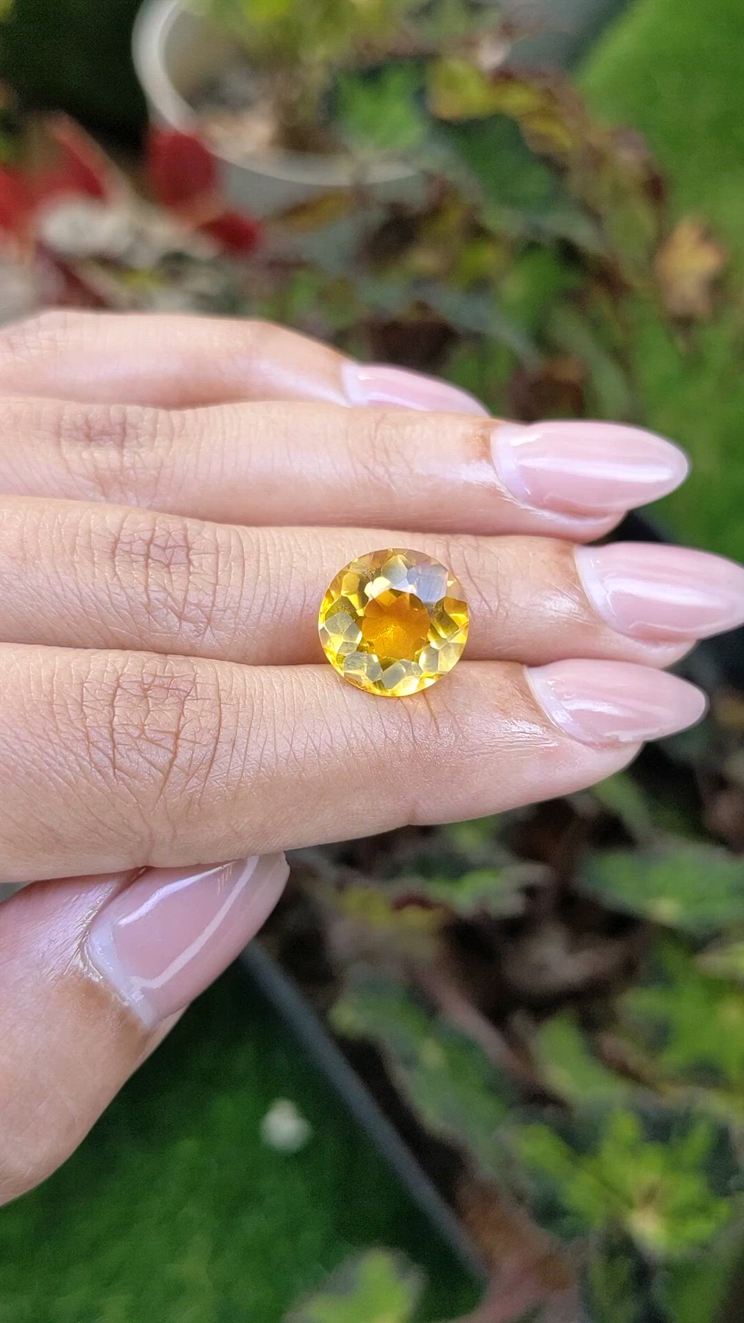 5.99 Ct. Orangish Yellow Citrine from Brazil Size Video