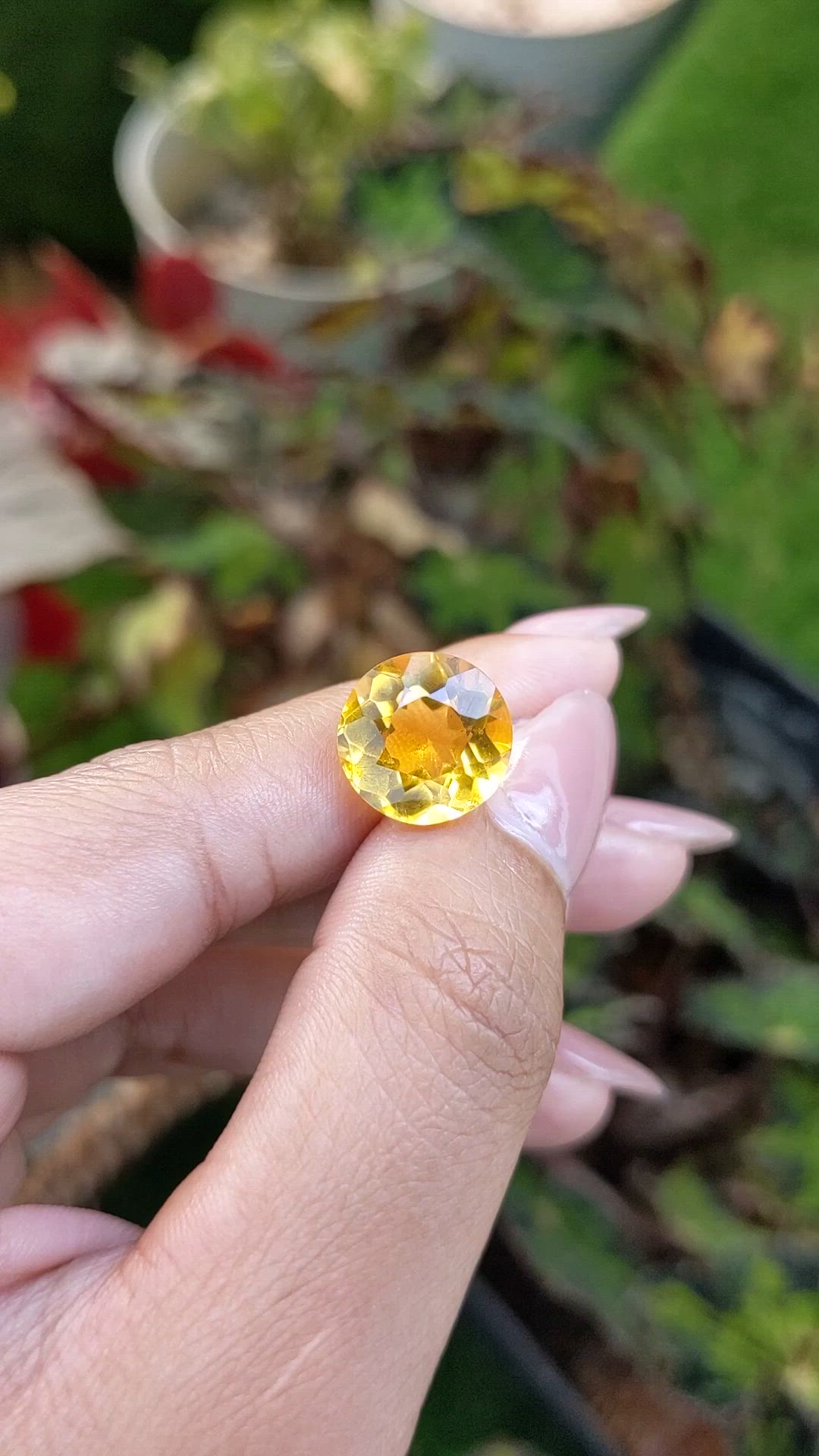5.99 Ct. Orangish Yellow Citrine from Brazil Size Video
