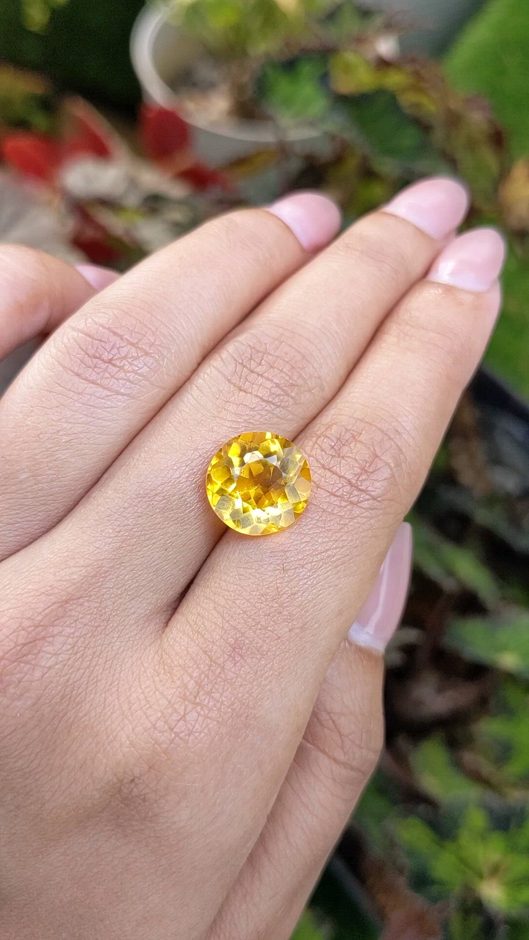5.99 Ct. Orangish Yellow Citrine from Brazil Size Video