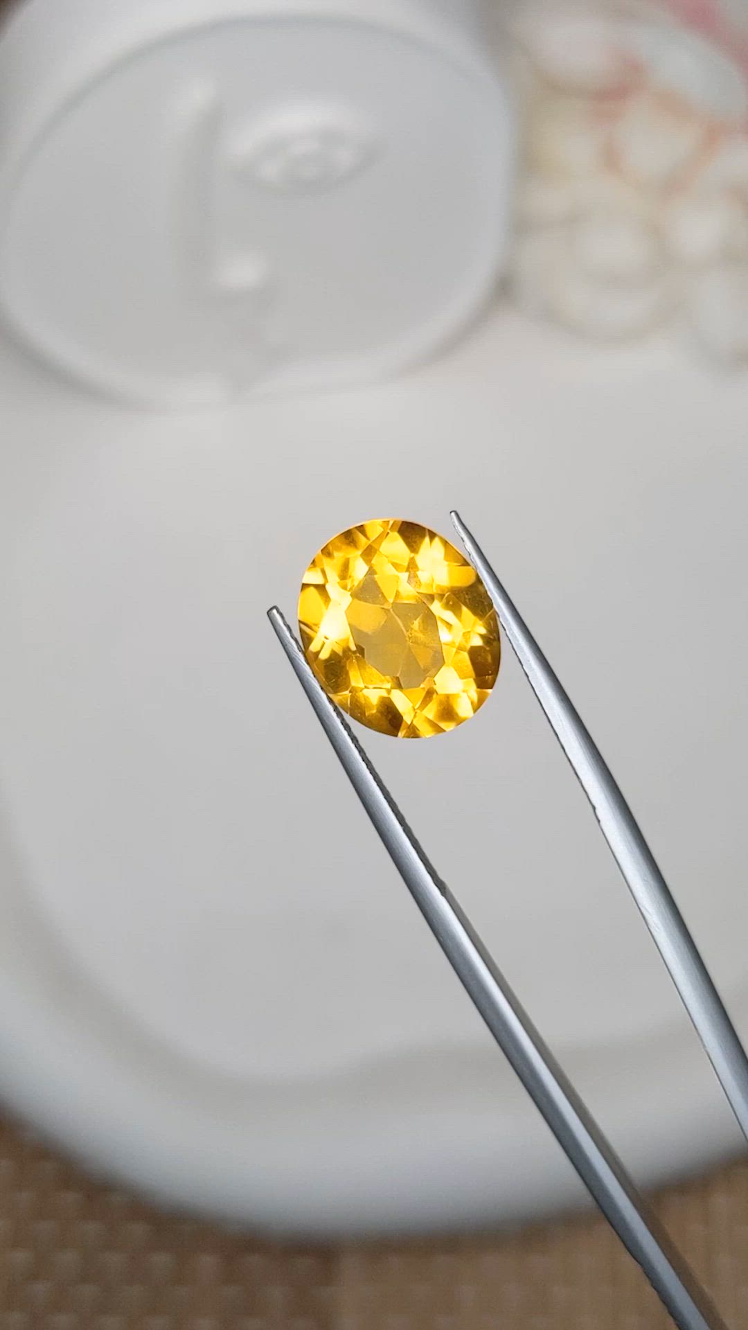 6.05 Ct. Yellowish Orange Citrine from Brazil Size Video