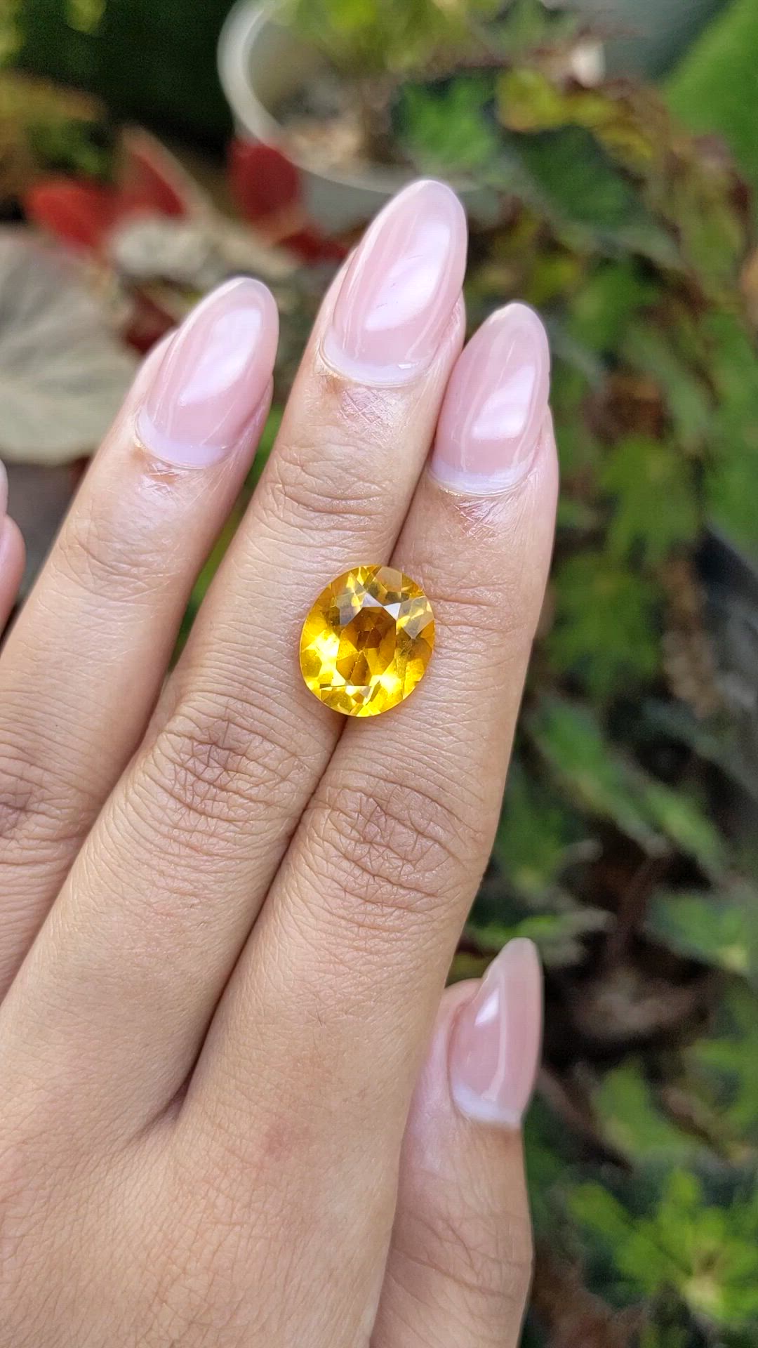6.05 Ct. Yellowish Orange Citrine from Brazil Size Video
