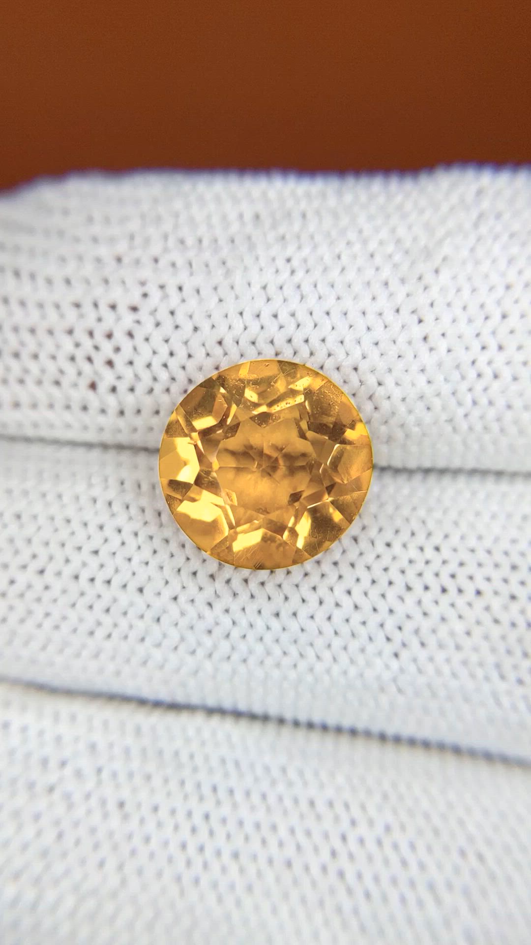 5.03 Ct. Orangish Yellow Citrine from Brazil Size Video